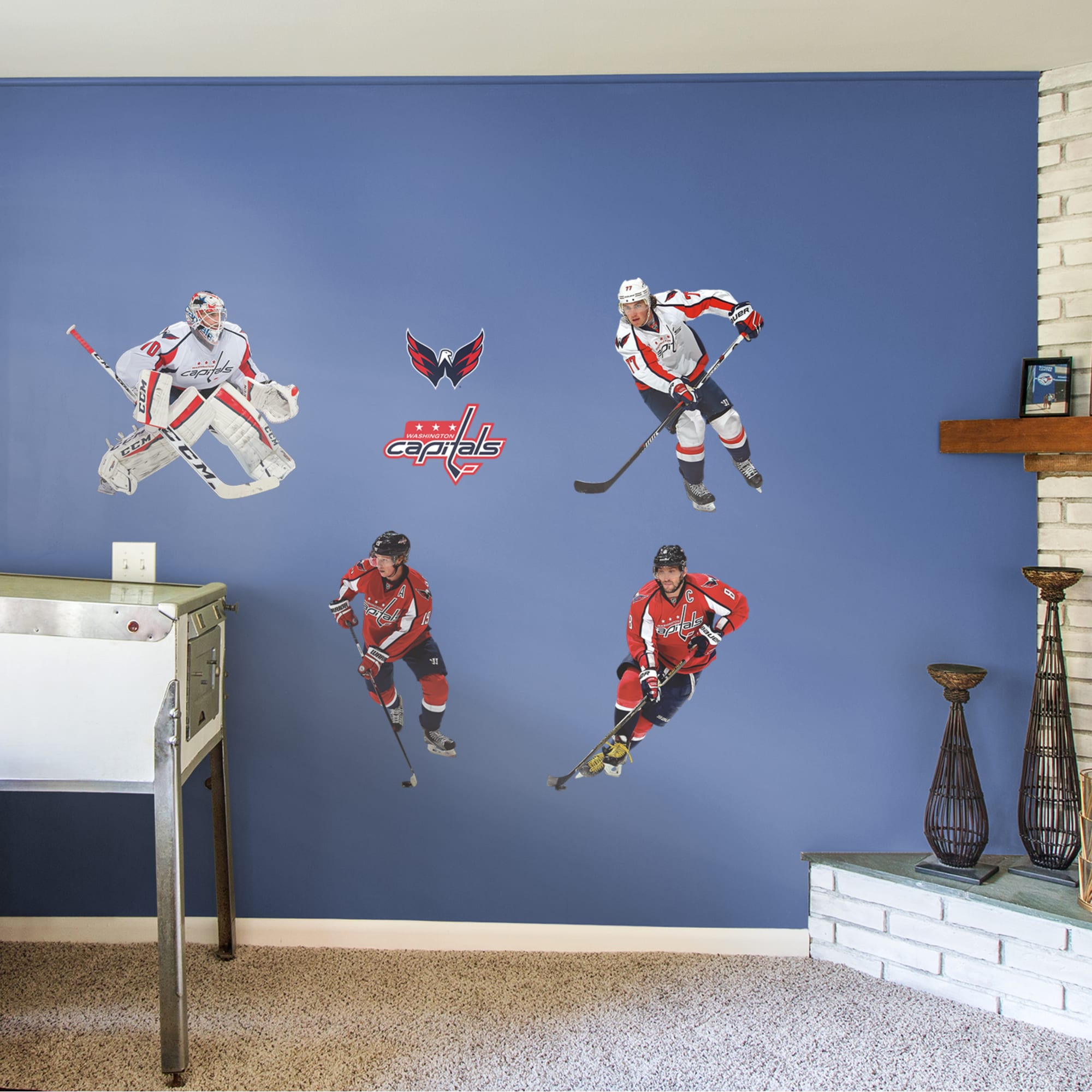 Washington Capitals: Power Pack - Officially Licensed NHL Removable Wall Decal 52.0"W x 39.5"H by Fathead | Vinyl
