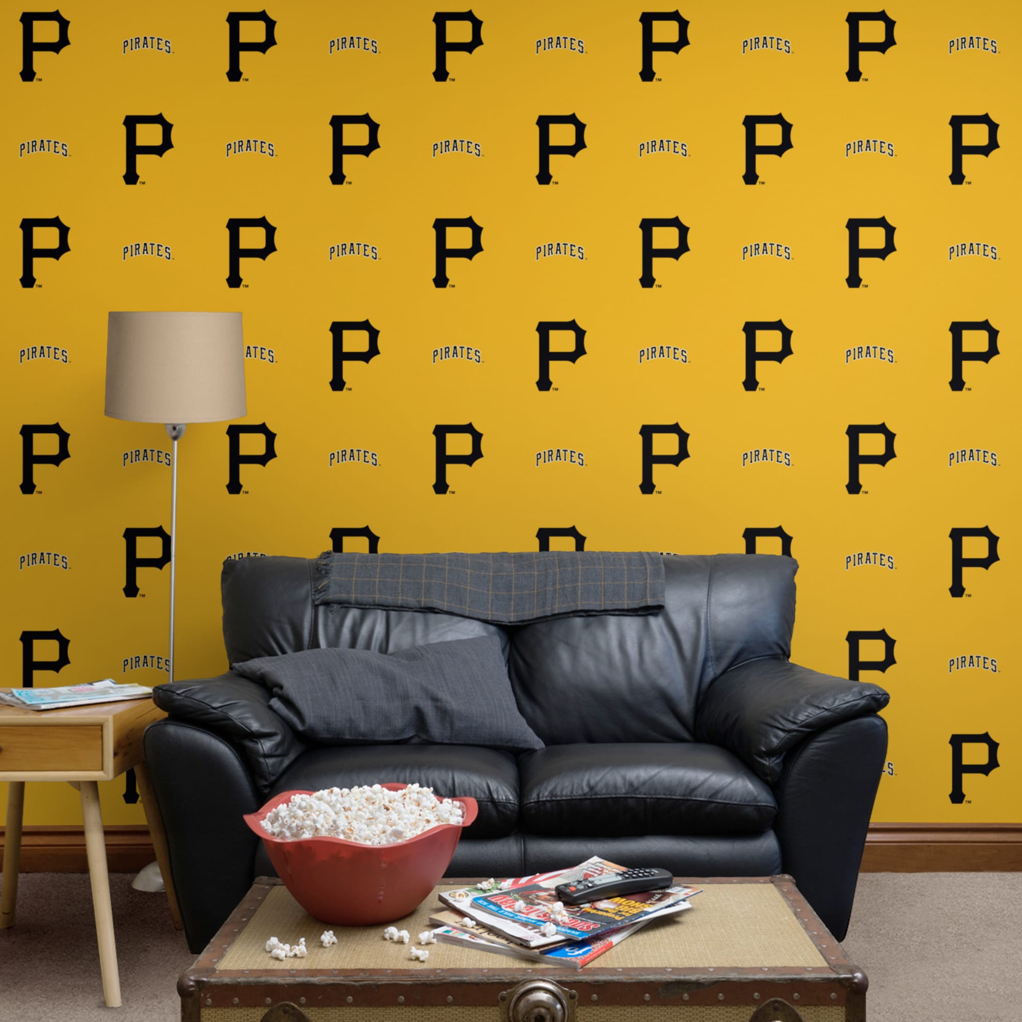 Pittsburgh Pirates: Logo Pattern - Officially Licensed Removable Wallpaper 12" x 12" Sample by Fathead