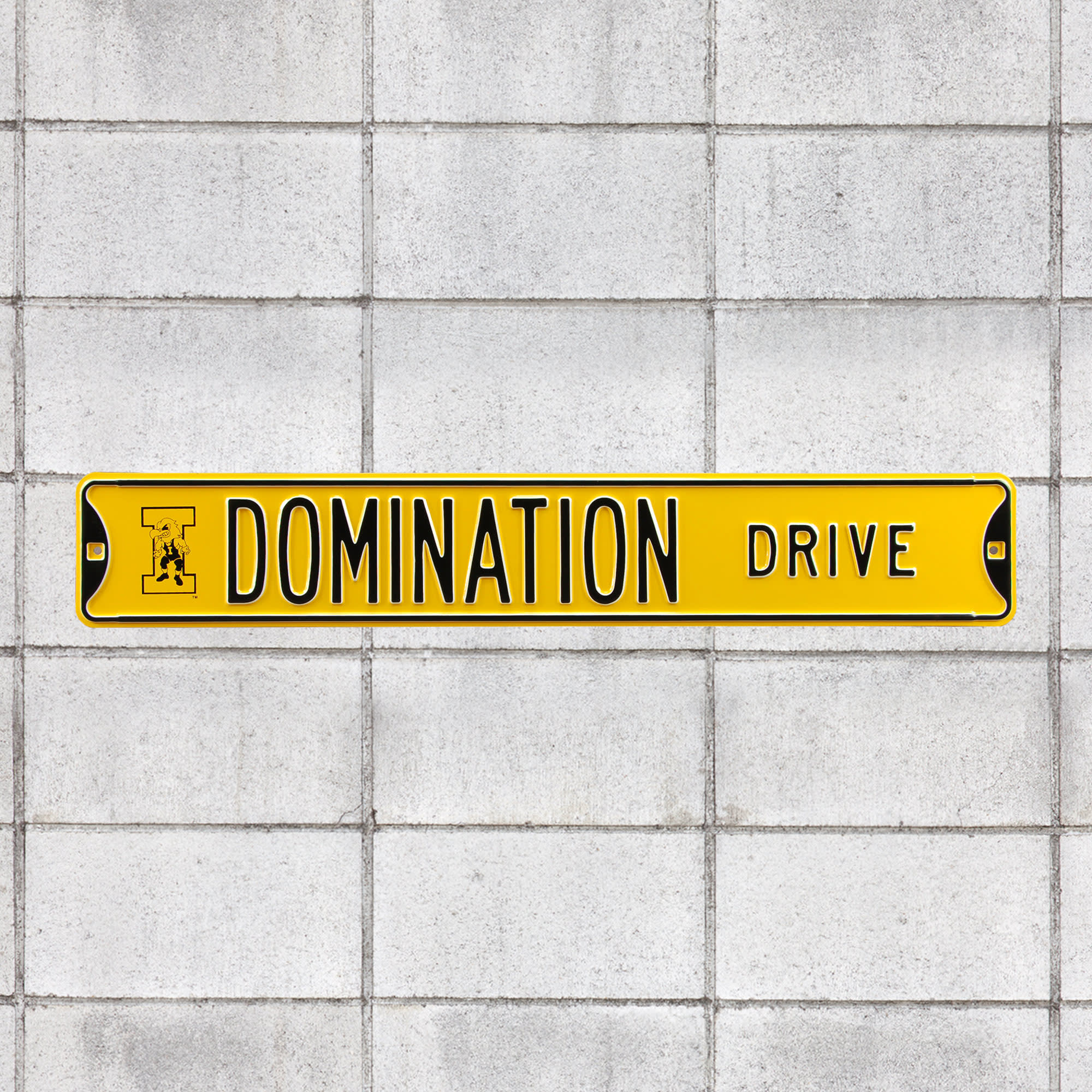 Iowa Hawkeyes: Domination Drive - Officially Licensed Metal Street Sign by Fathead | 100% Steel