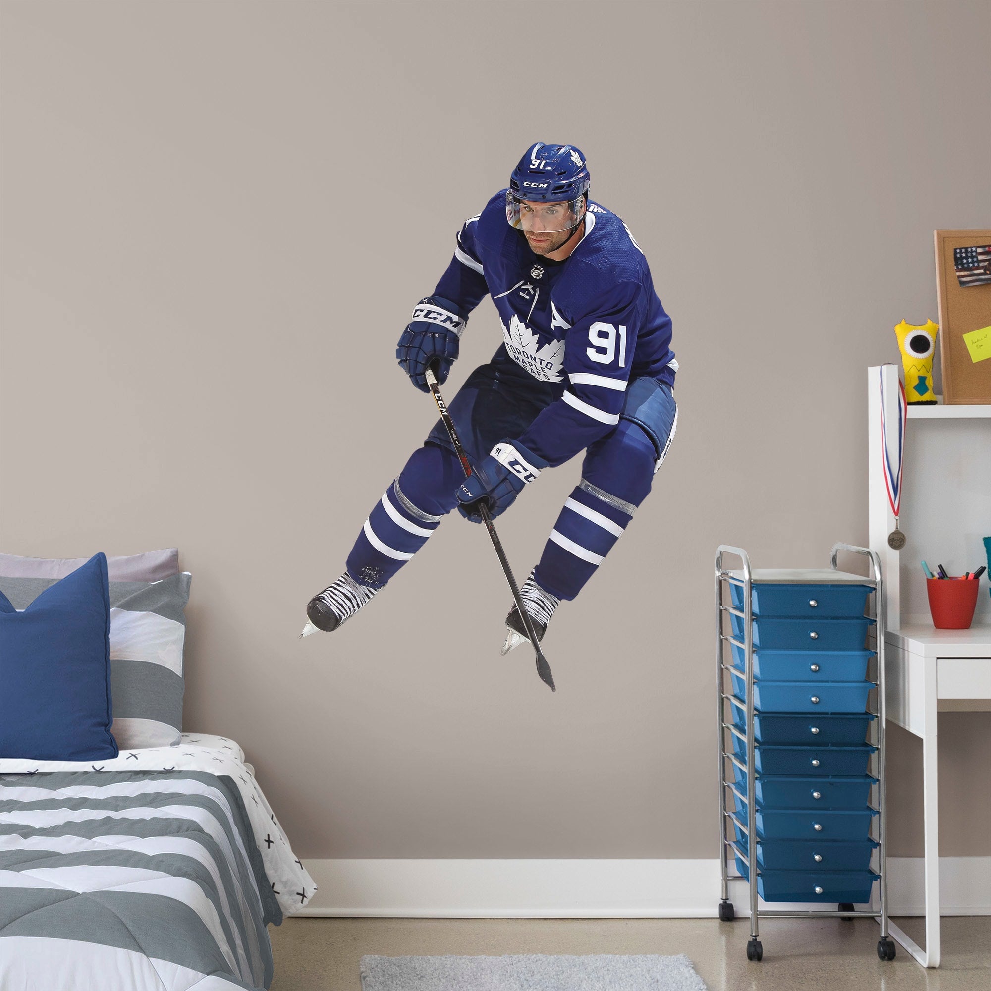 John Tavares for Toronto Maple Leafs - Officially Licensed NHL Removable Wall Decal Giant Athlete + 2 Decals (35"W x 51"H) by Fa