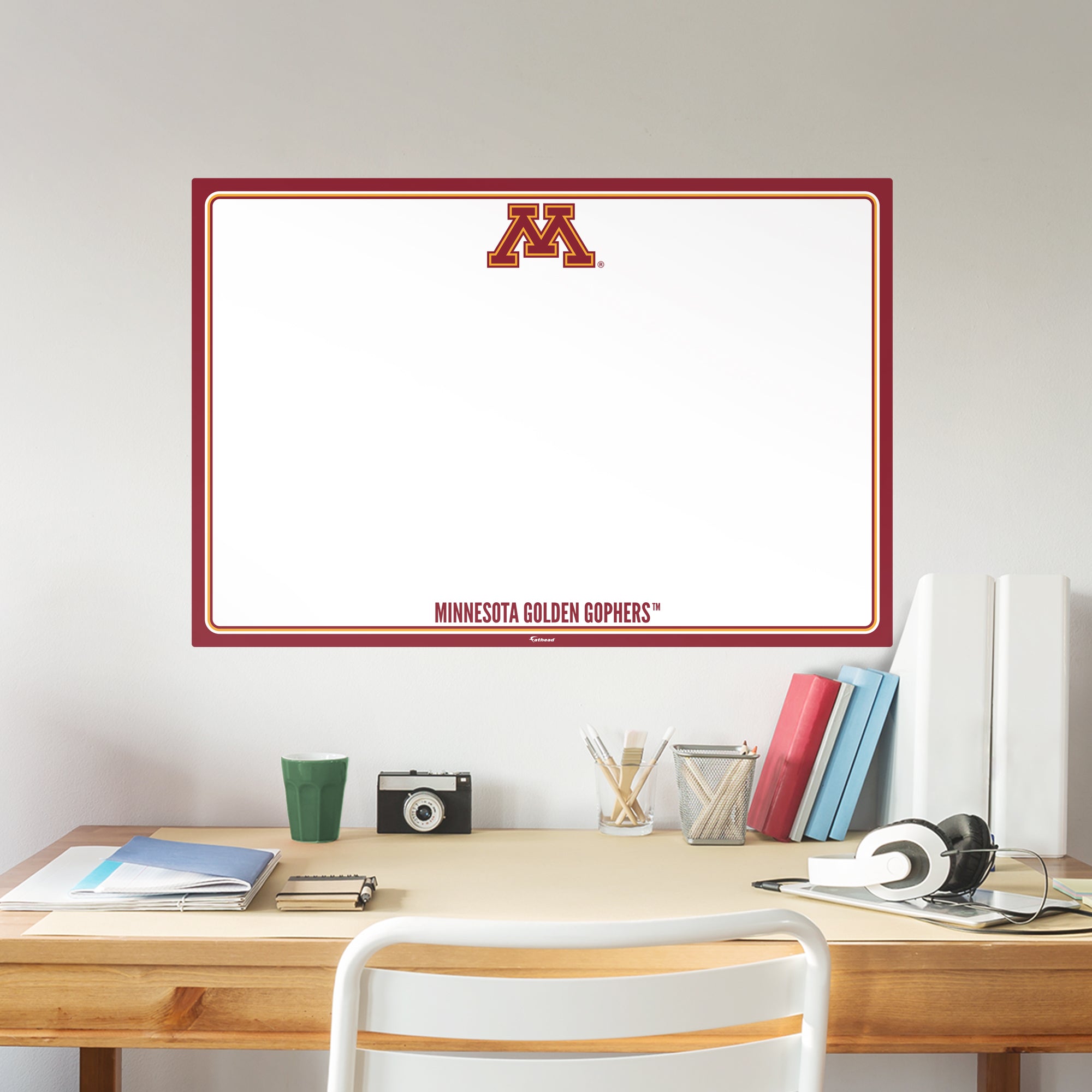 Minnesota Golden Gophers: Dry Erase Whiteboard - X-Large Officially Licensed NCAA Removable Wall Decal XL by Fathead | Vinyl