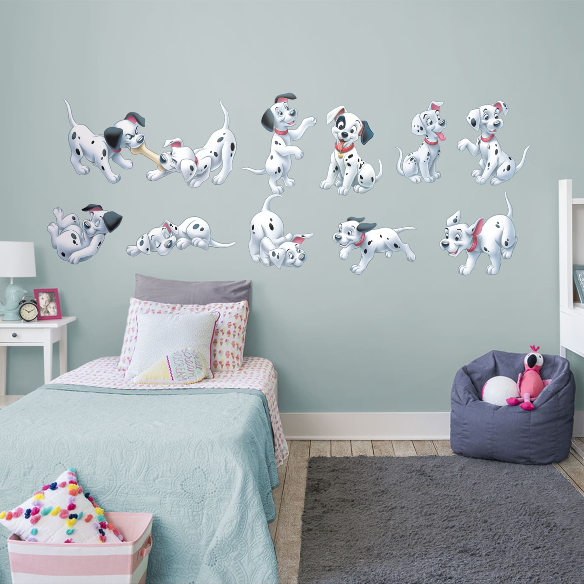 101 Dalmatians: Puppy Collection - Officially Licensed Disney Removable Wall Decals 80.0"W x 53.0"H by Fathead | Vinyl