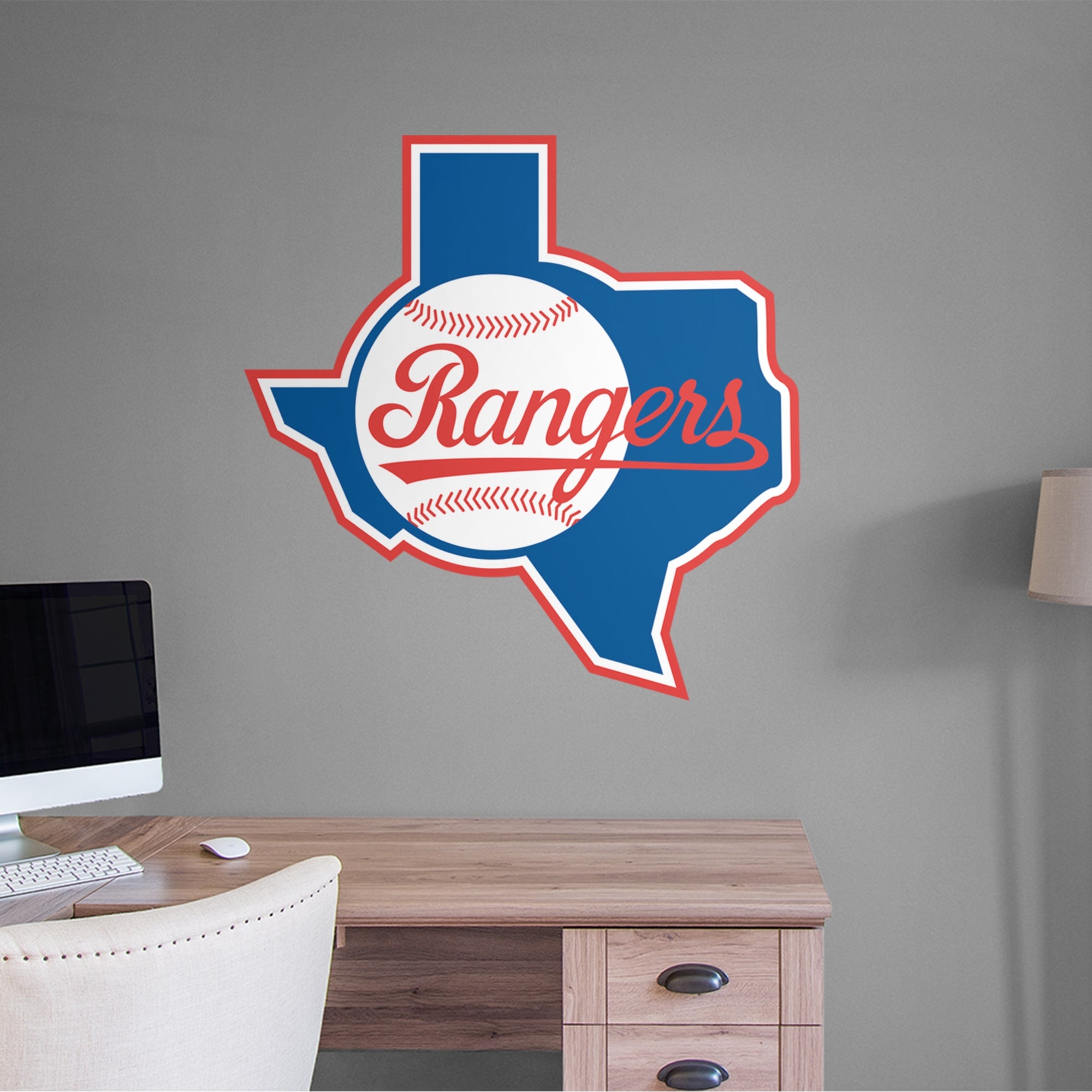 Texas Rangers: Classic Logo - Officially Licensed MLB Removable Wall Decal 38.0"W x 38.0"H by Fathead | Vinyl