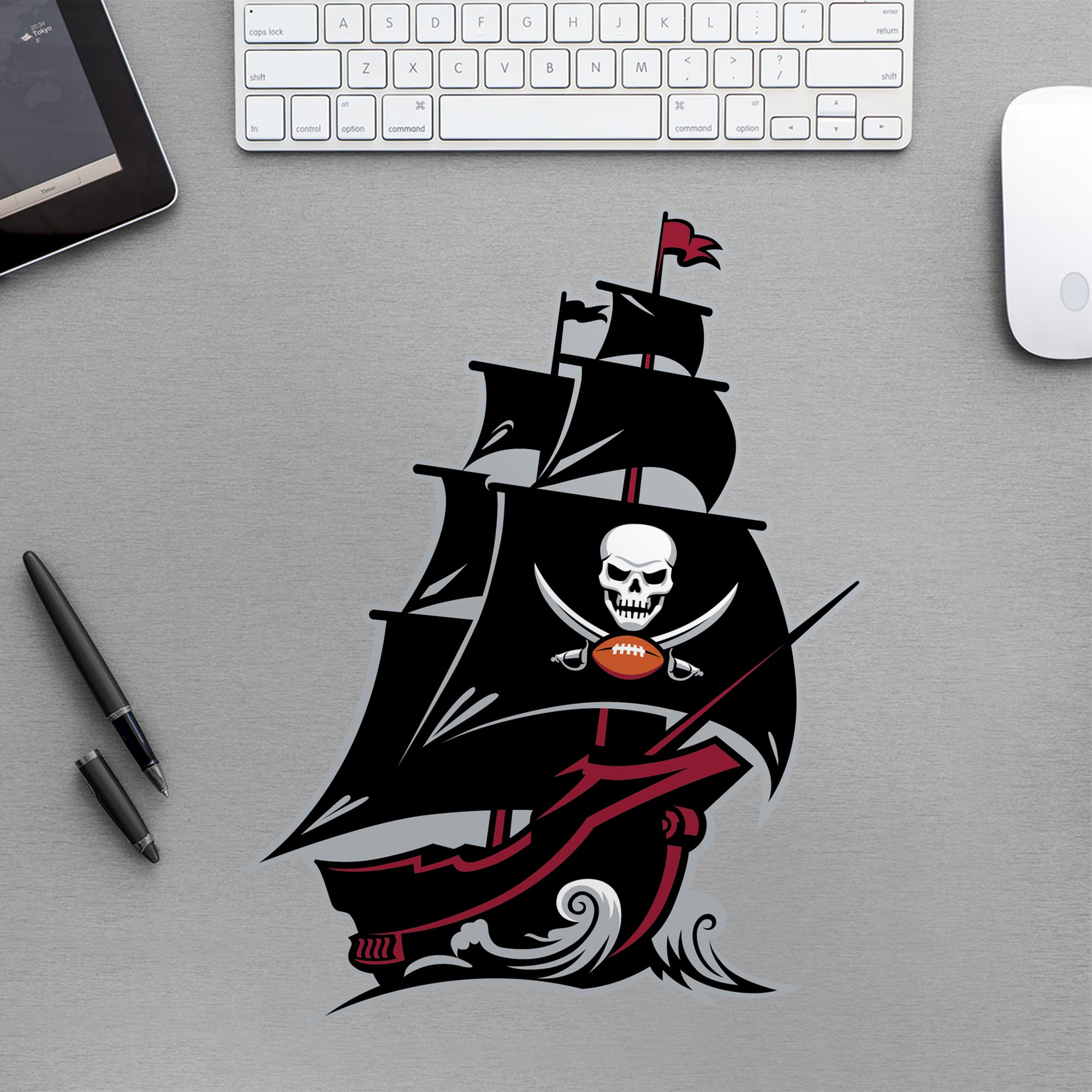 Tampa Bay Buccaneers: Pirate Ship Logo - Officially Licensed NFL Removable Wall Decal Large by Fathead | Vinyl