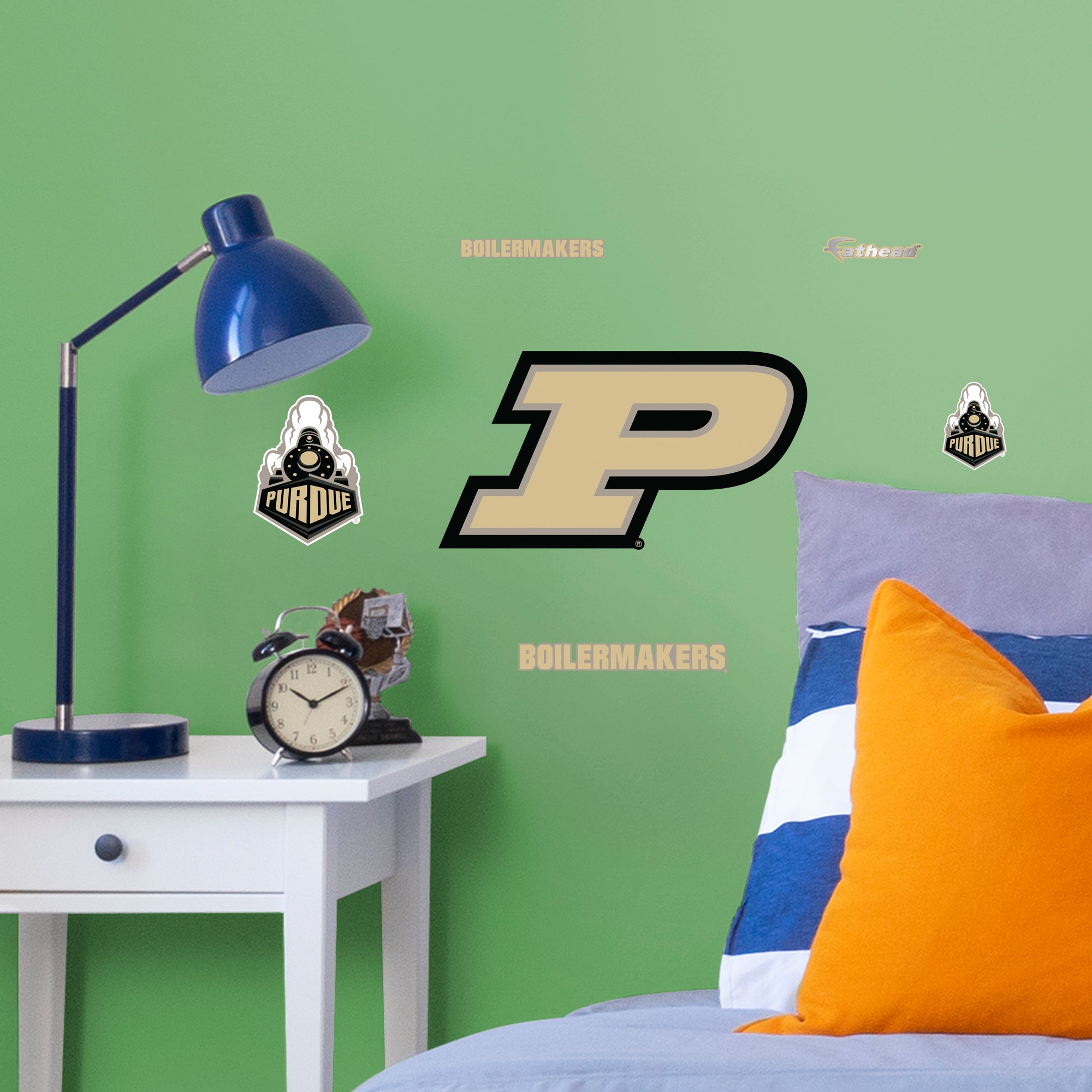 Purdue Boilermakers 2020 P POD Teammate Logo - Officially Licensed NCAA Removable Wall Decal Large by Fathead | Vinyl