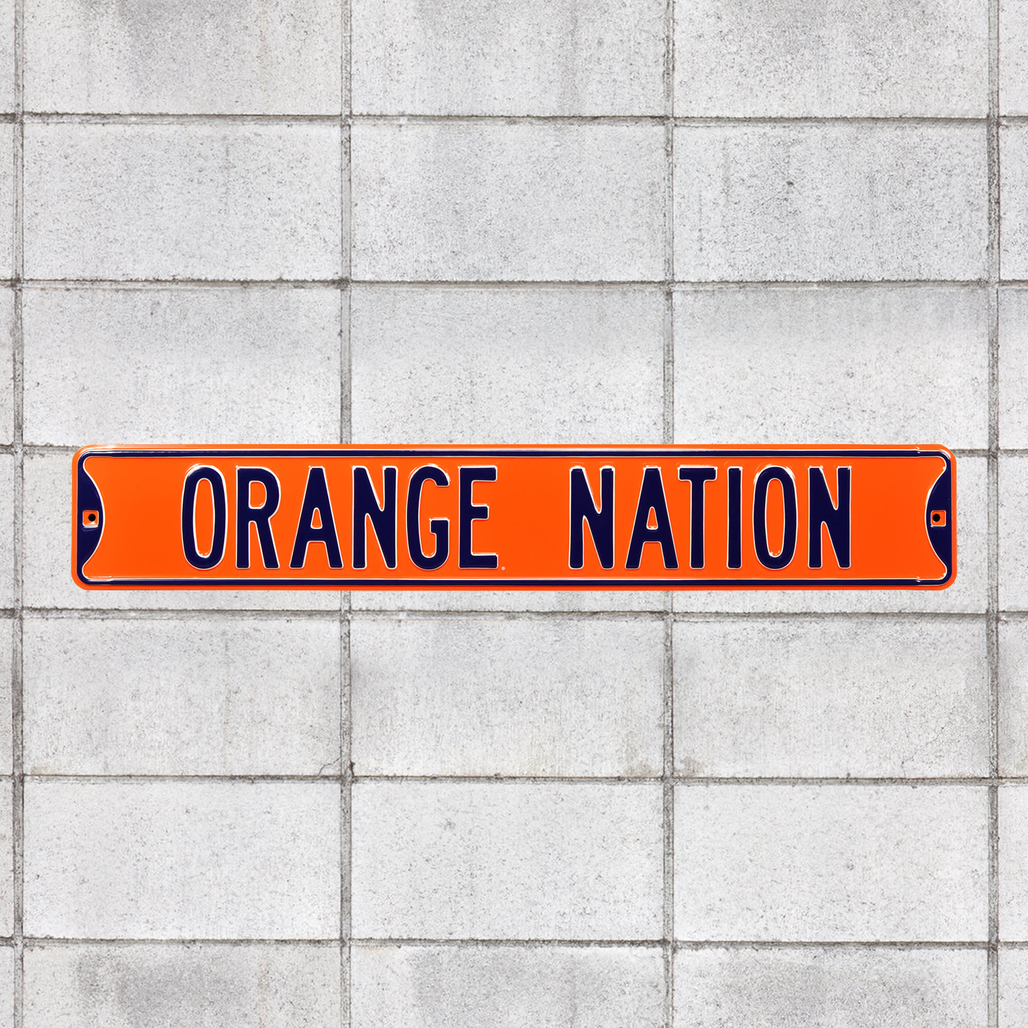 Syracuse Orange for Syracuse Orangemen: Orange Nation - Officially Licensed Metal Street Sign 36.0"W x 6.0"H by Fathead | 100% S
