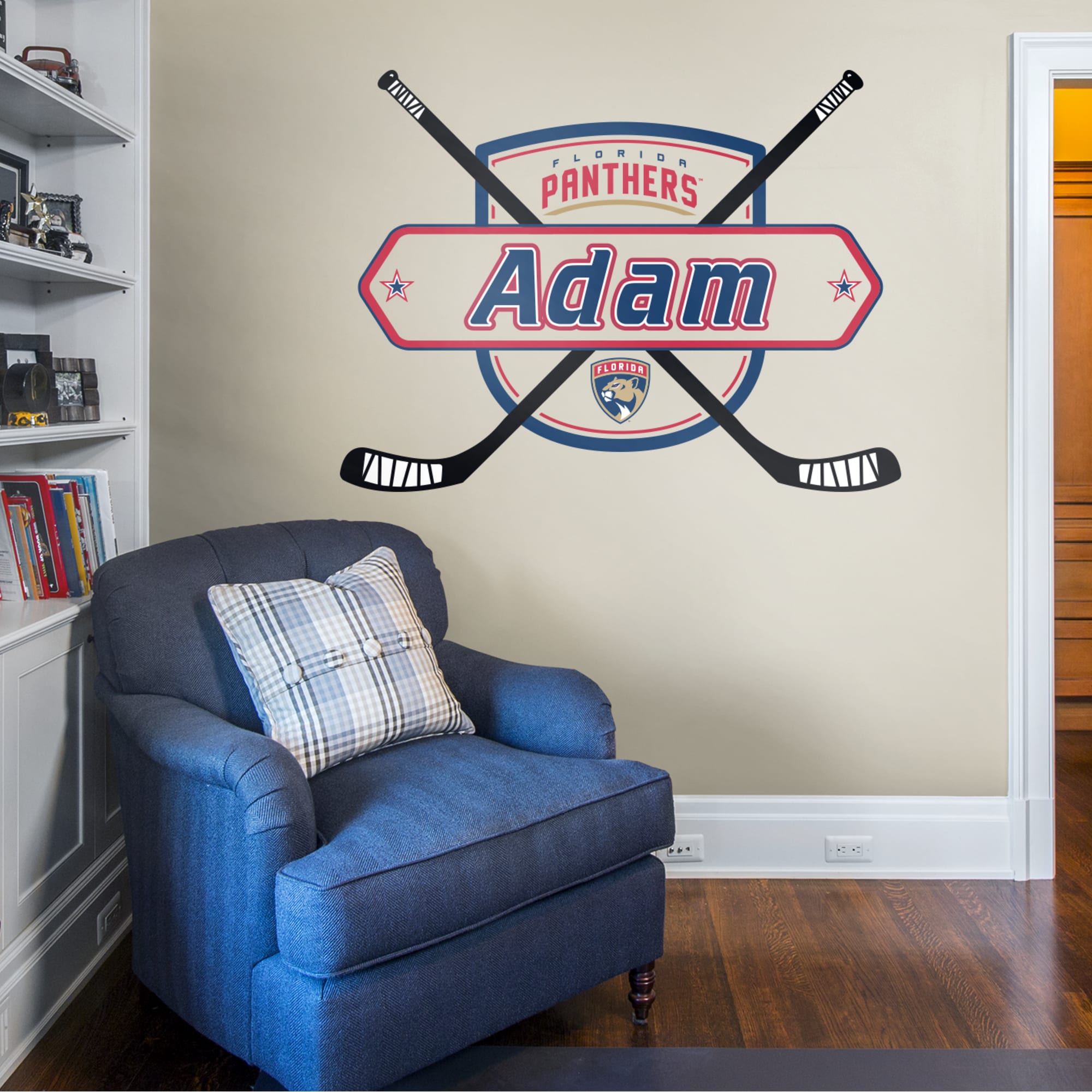 Florida Panthers: Logo - Officially Licensed NHL Removable Wall Decal 39.5"W x 52.0"H by Fathead | Vinyl