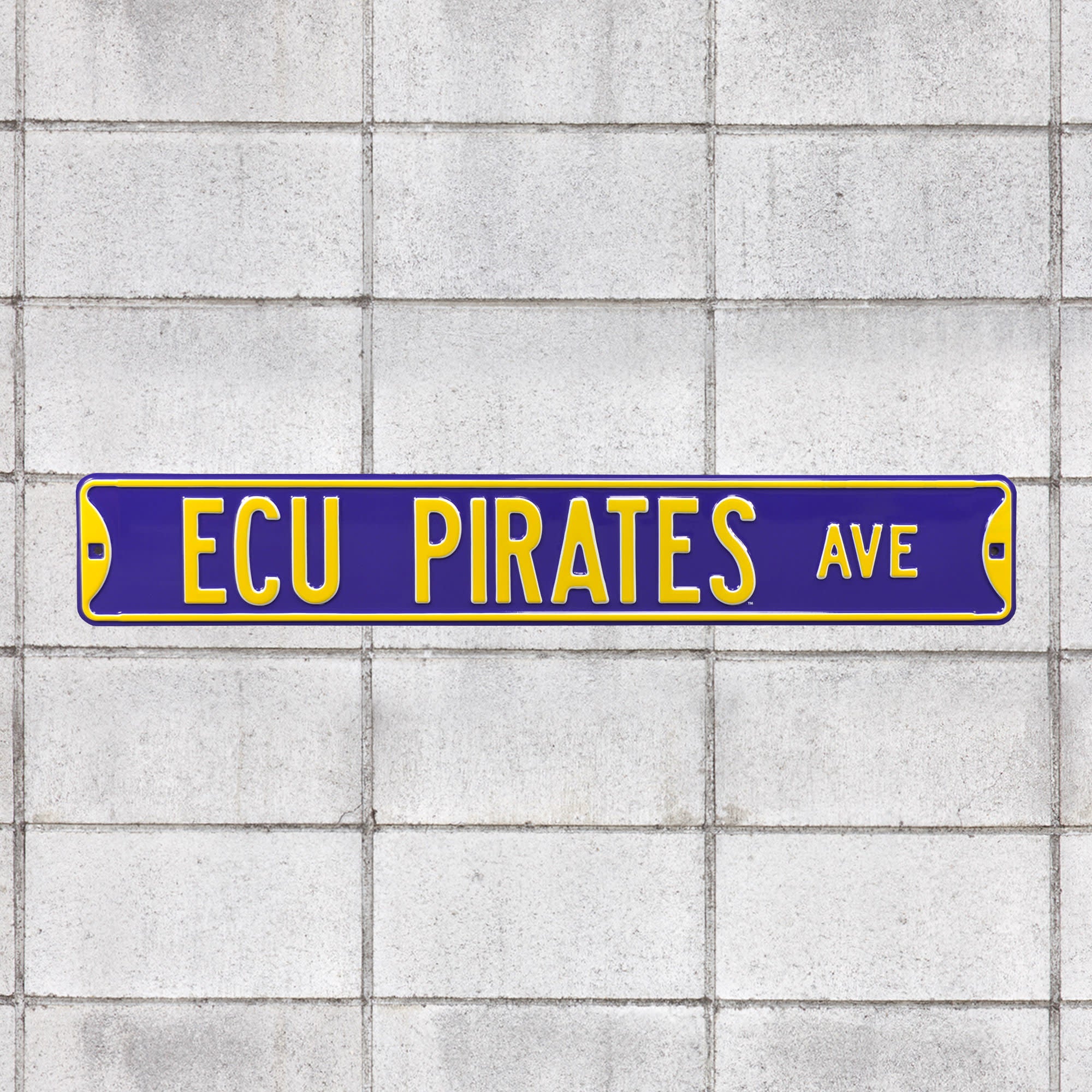 East Carolina Pirates: East Carolina Pirates Avenue - Officially Licensed Metal Street Sign 36.0"W x 6.0"H by Fathead | 100% Ste