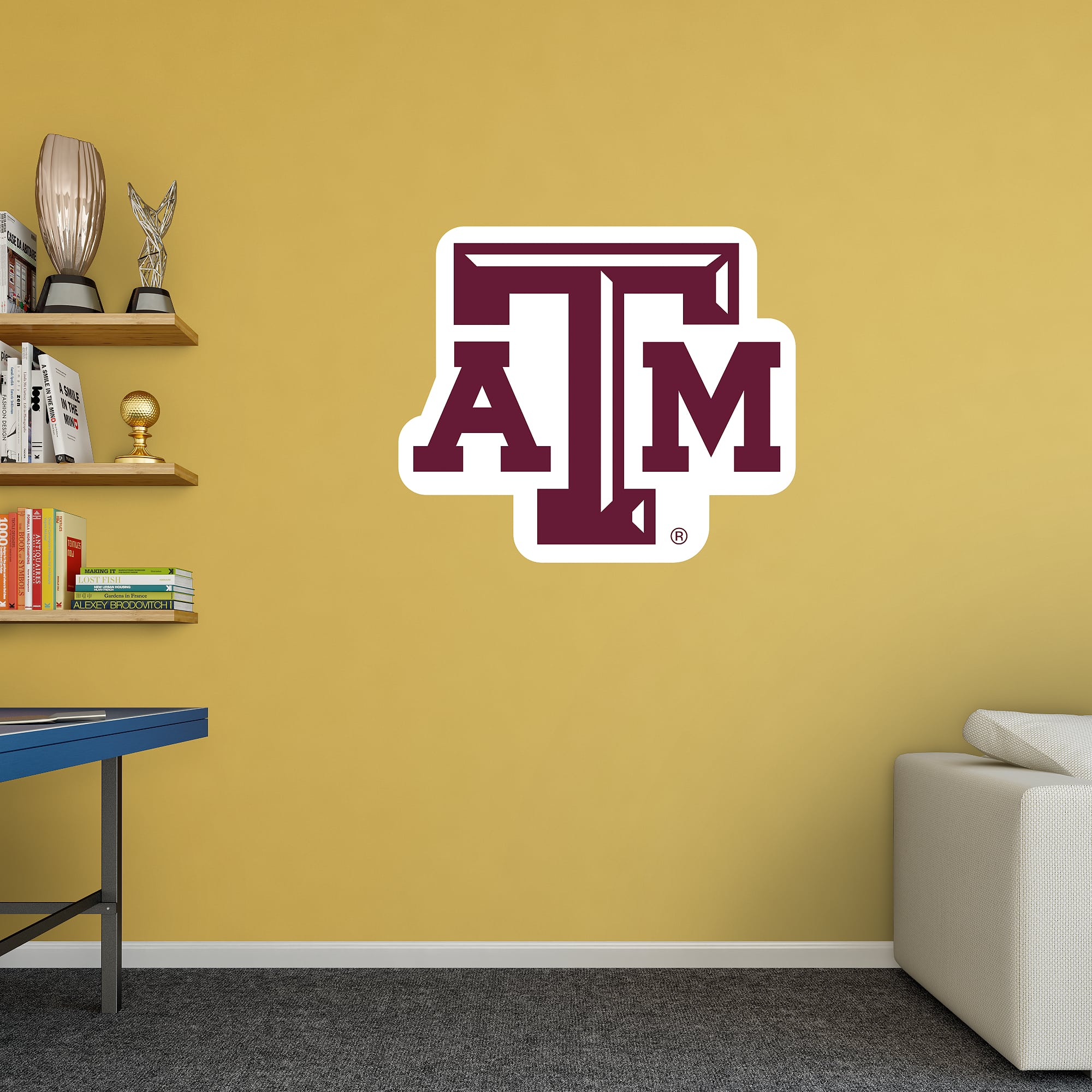 Texas A&M Aggies: Logo - Officially Licensed Removable Wall Decal 39.0"W x 33.0"H by Fathead | Vinyl