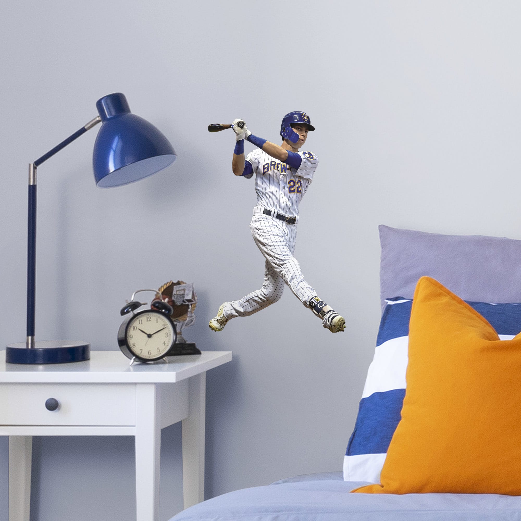 Christian Yelich for Milwaukee Brewers - Officially Licensed MLB Removable Wall Decal Large by Fathead | Vinyl