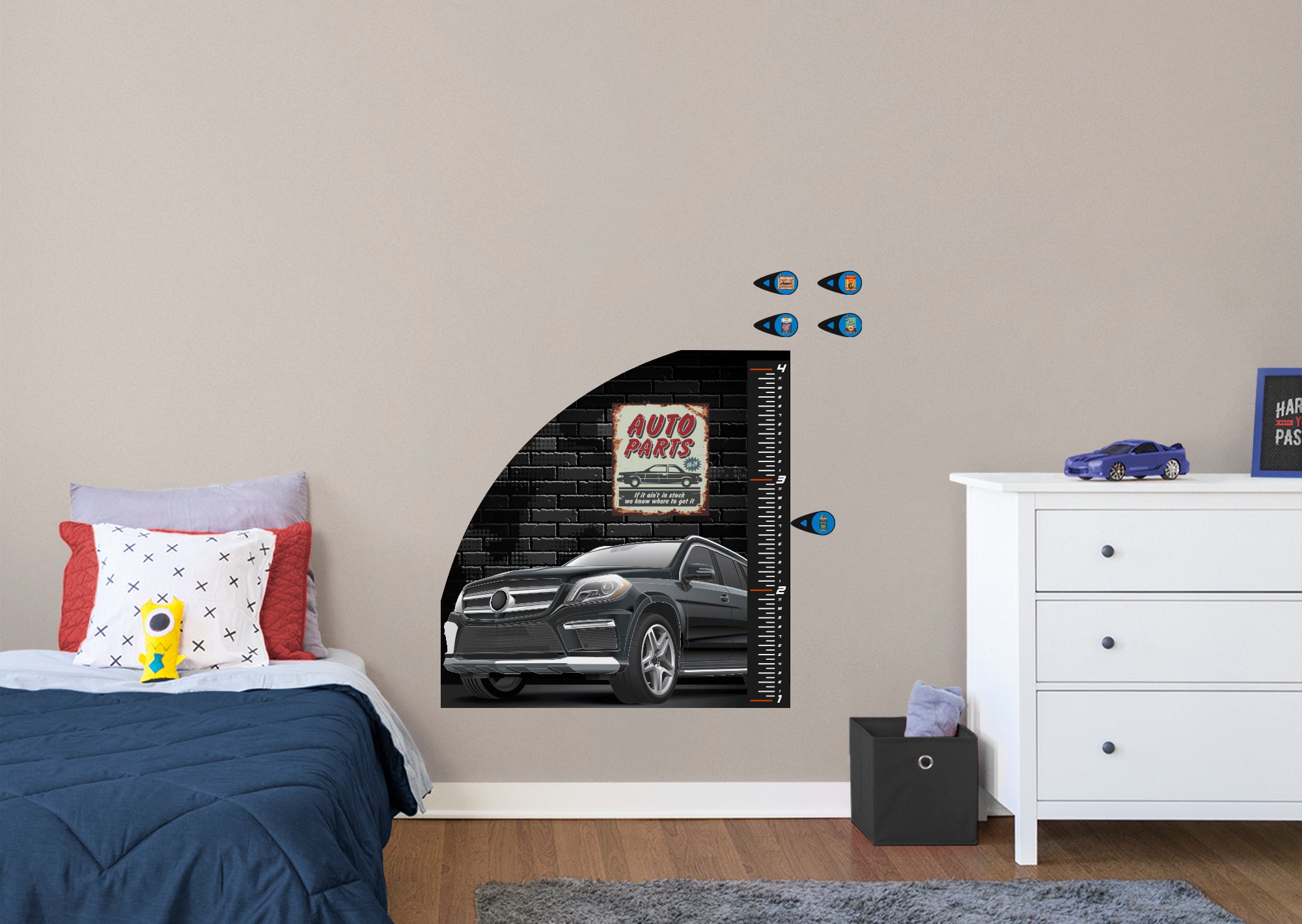 Automobile Growth Charts SUV Car - Removable Wall Decal Growth Chart (38"W x 39"H) by Fathead | Vinyl