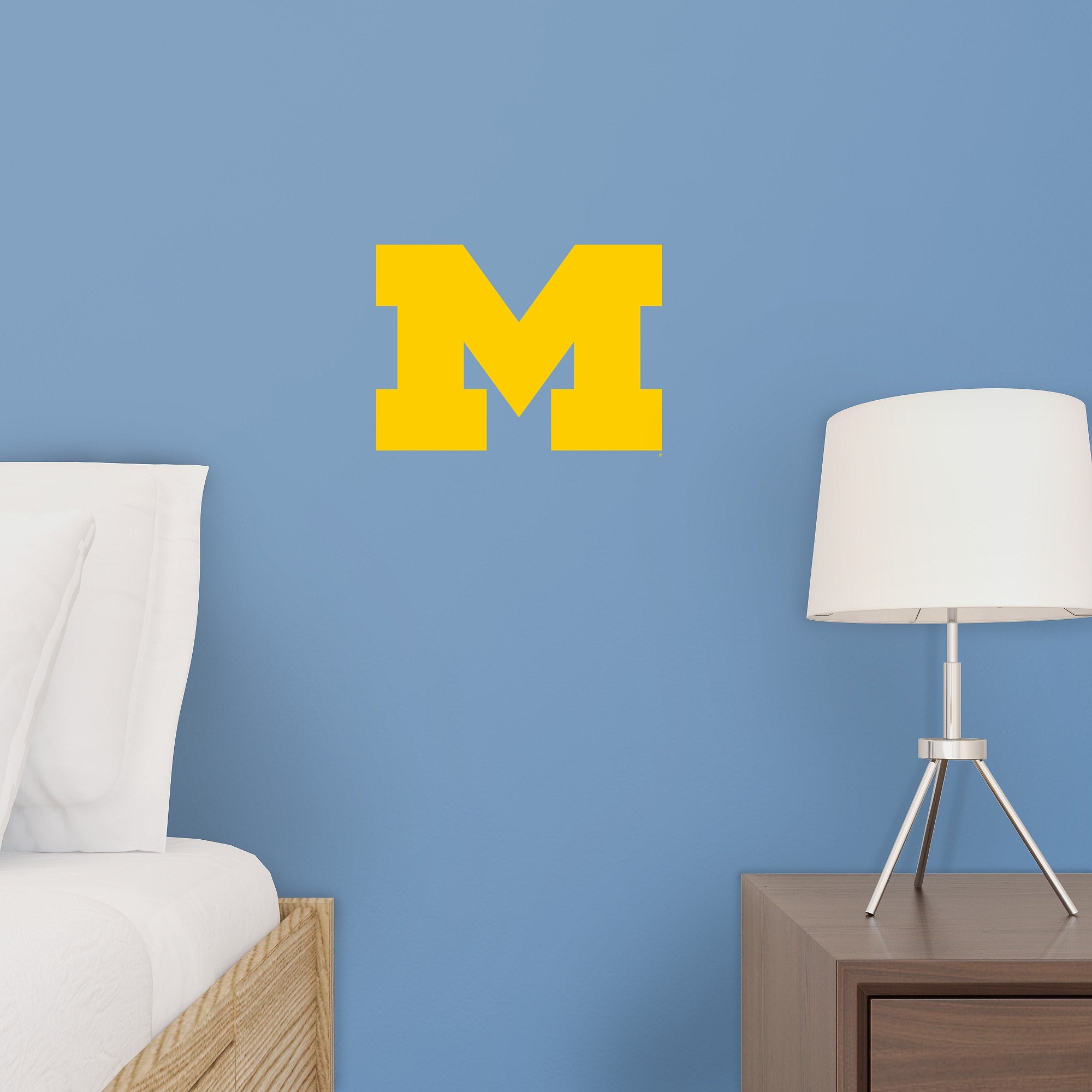 Michigan Wolverines: Logo - Officially Licensed Removable Wall Decal 5"W x 8.25"H by Fathead | Vinyl