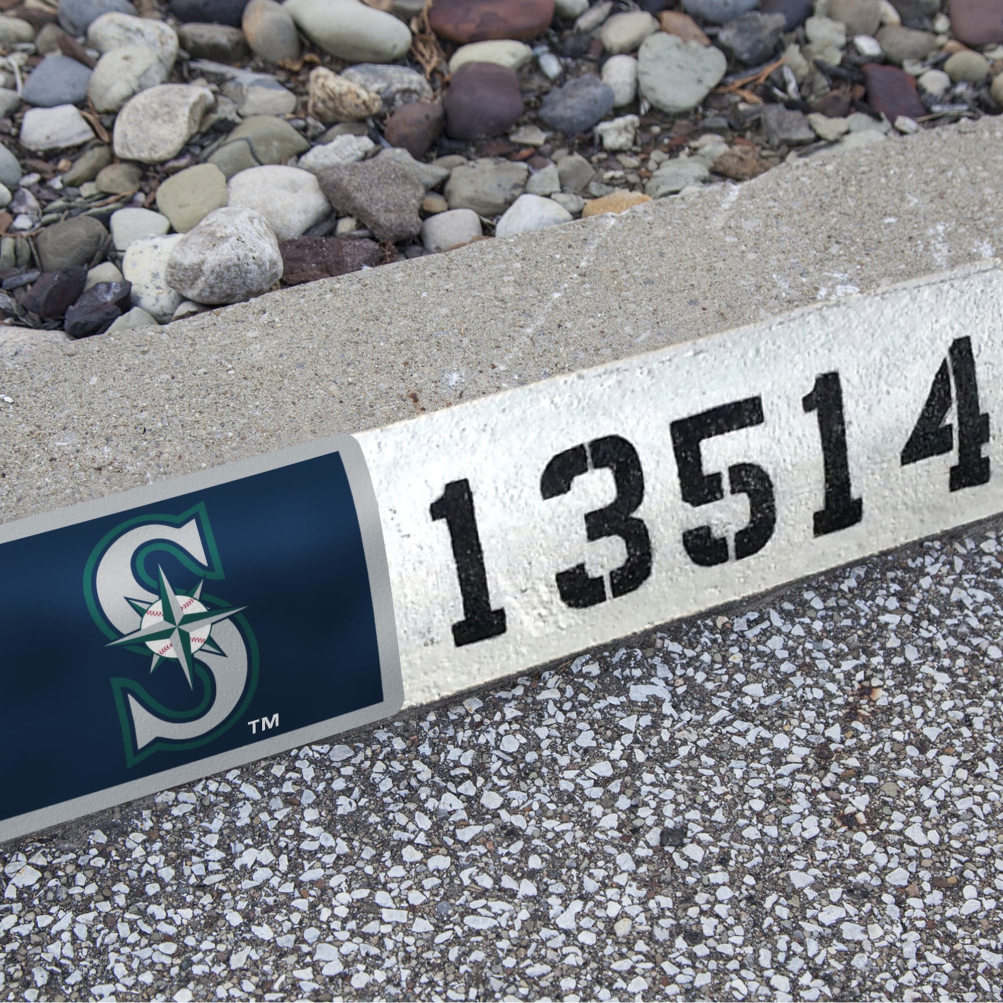 Seattle Mariners: Address Block - Officially Licensed MLB Outdoor Graphic 6.0"W x 8.0"H by Fathead | Wood/Aluminum