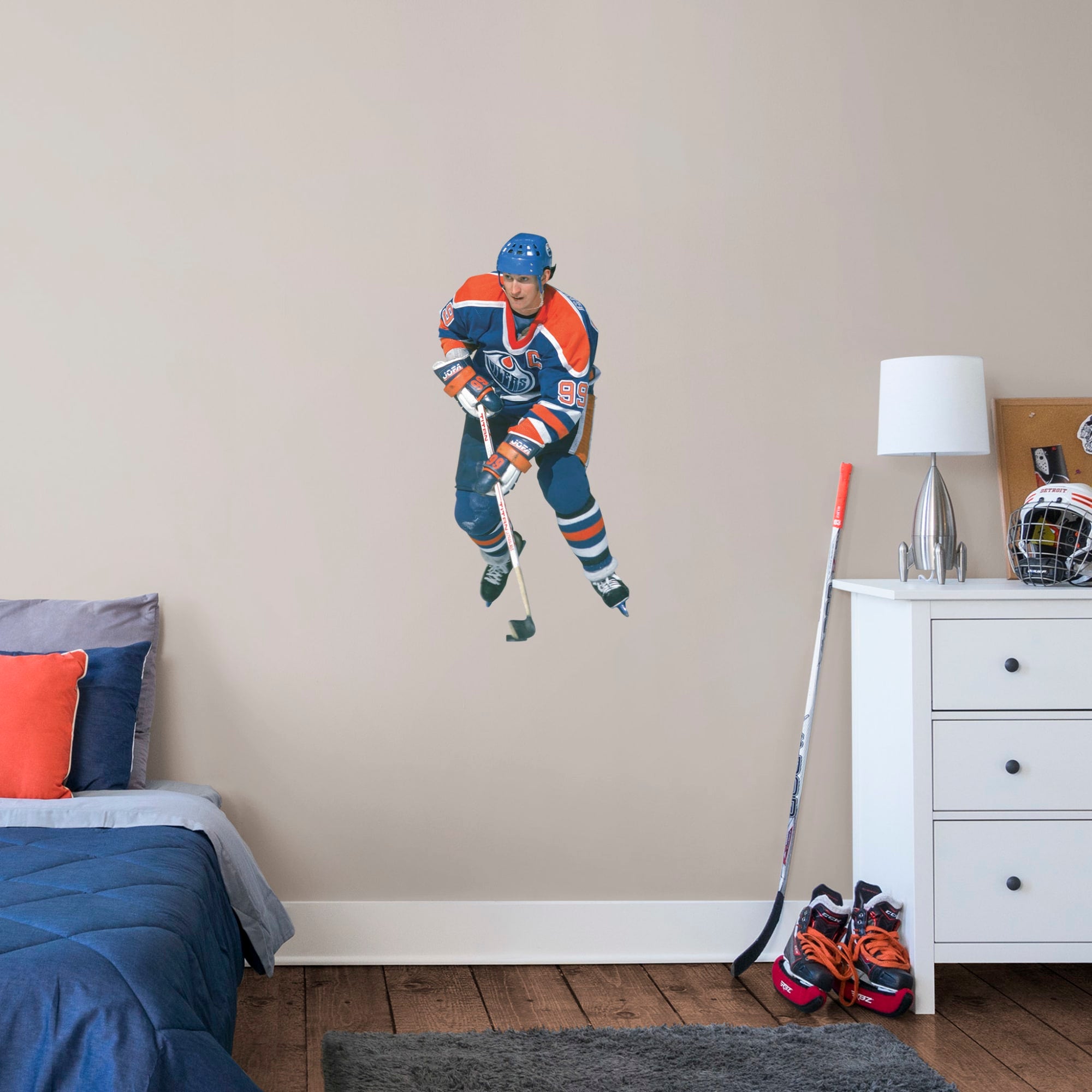 Wayne Gretzky for Edmonton Oilers - Officially Licensed NHL Removable Wall Decal XL by Fathead | Vinyl