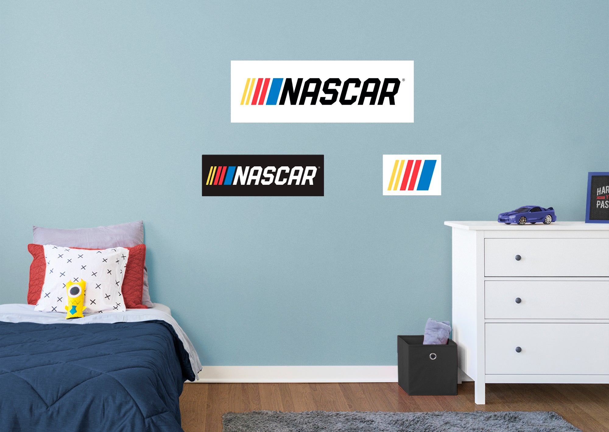 2021 Bar Logo - Officially Licensed NASCAR Removable Wall Decal Giant Logo + 2 Decals (51"W x 17"H) by Fathead | Vinyl