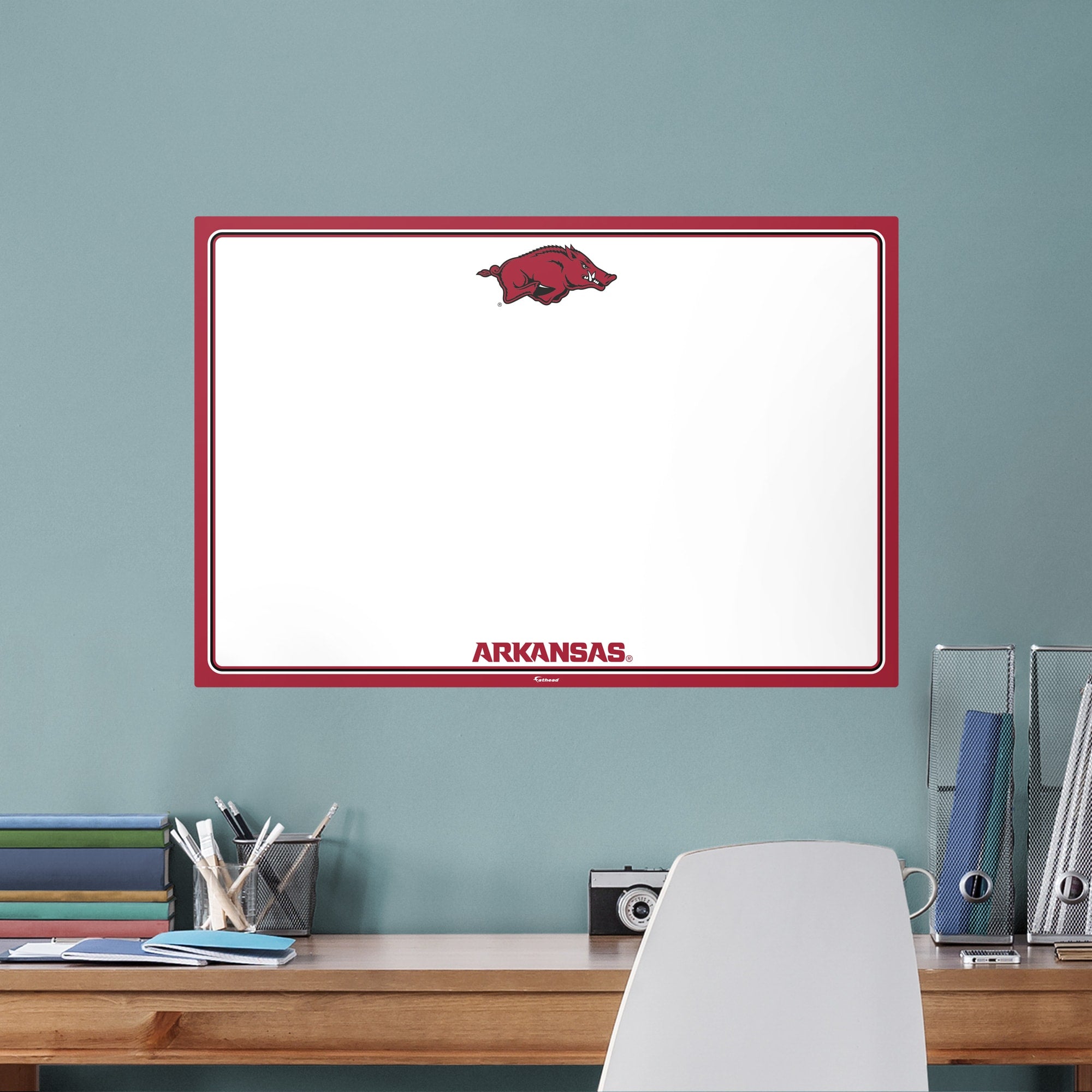 Arkansas Razorbacks: Dry Erase Whiteboard - X-Large Officially Licensed NCAA Removable Wall Decal XL by Fathead | Vinyl