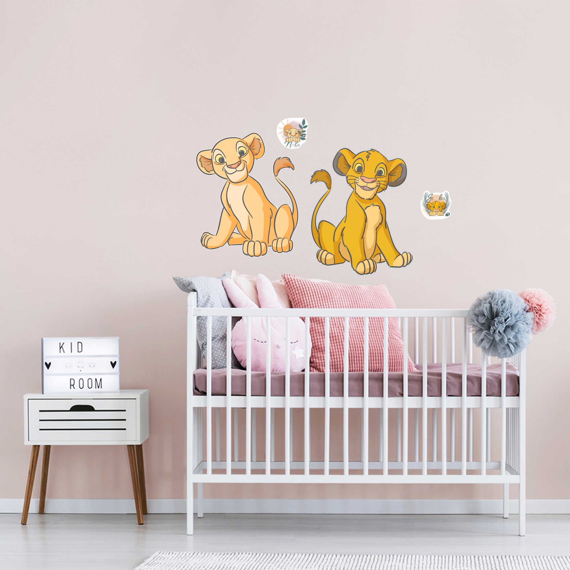 Lion King Simba and Nala Before the Bloom - Officially Licensed Disney Removable Wall Decal XL by Fathead | Vinyl