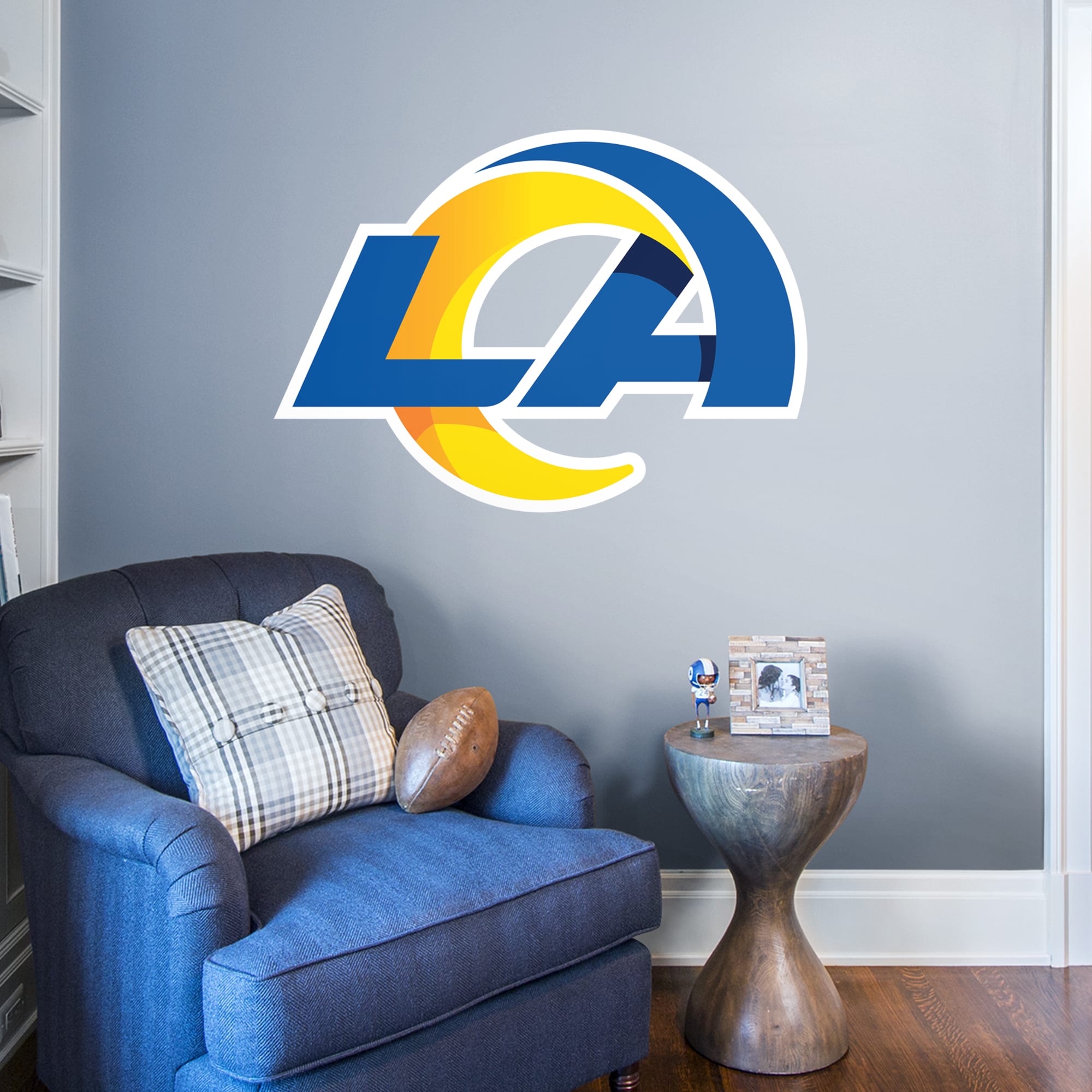 Los Angeles Rams: Logo - Officially Licensed NFL Removable Wall Decal Giant Logo + 7 Decals (46"W x 33"H) by Fathead | Vinyl