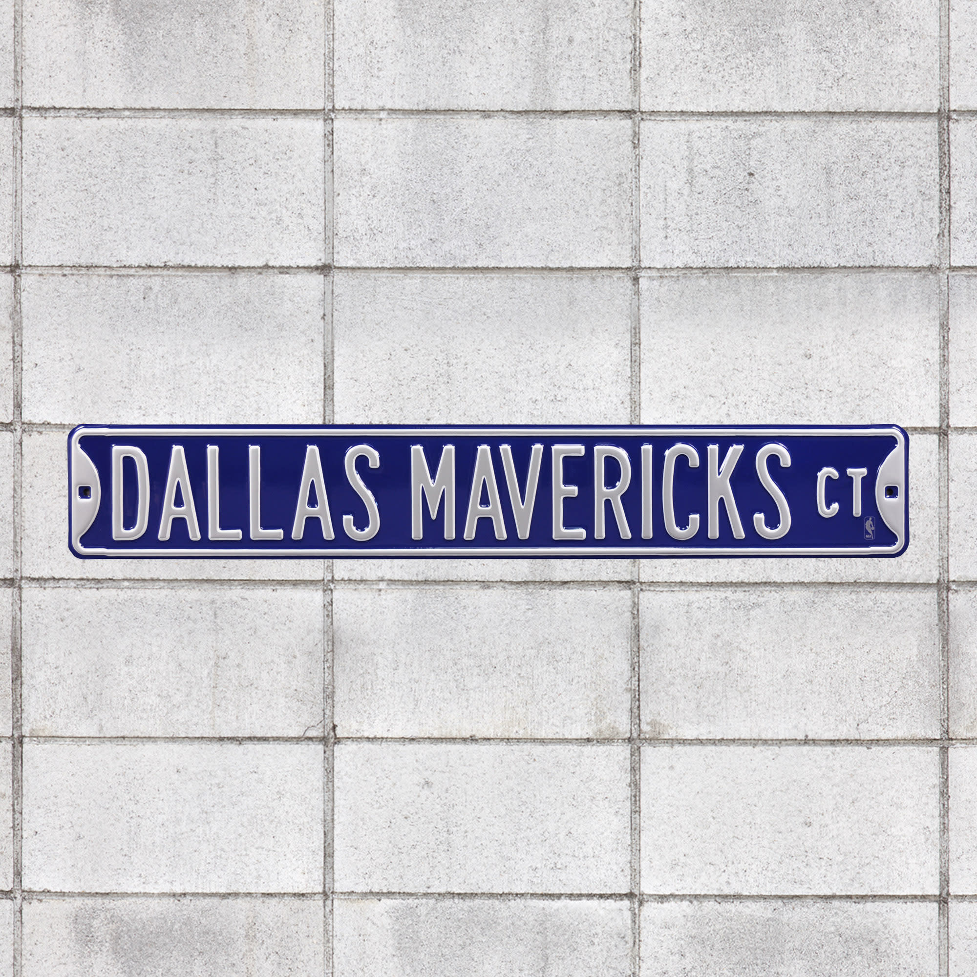 Dallas Mavericks: Court - Officially Licensed NBA Metal Street Sign 36.0"W x 6.0"H by Fathead | 100% Steel