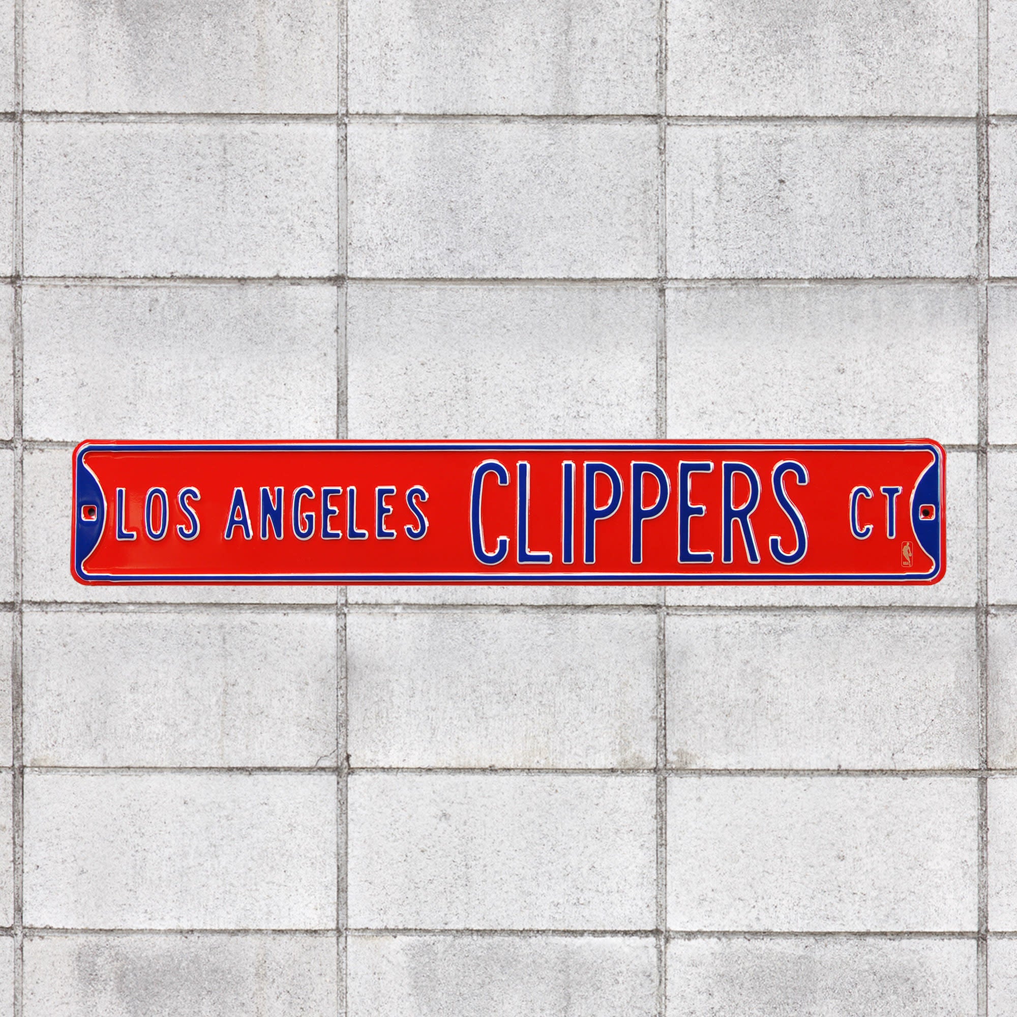 Los Angeles Clippers: Court - Officially Licensed NBA Metal Street Sign 36.0"W x 6.0"H by Fathead | 100% Steel