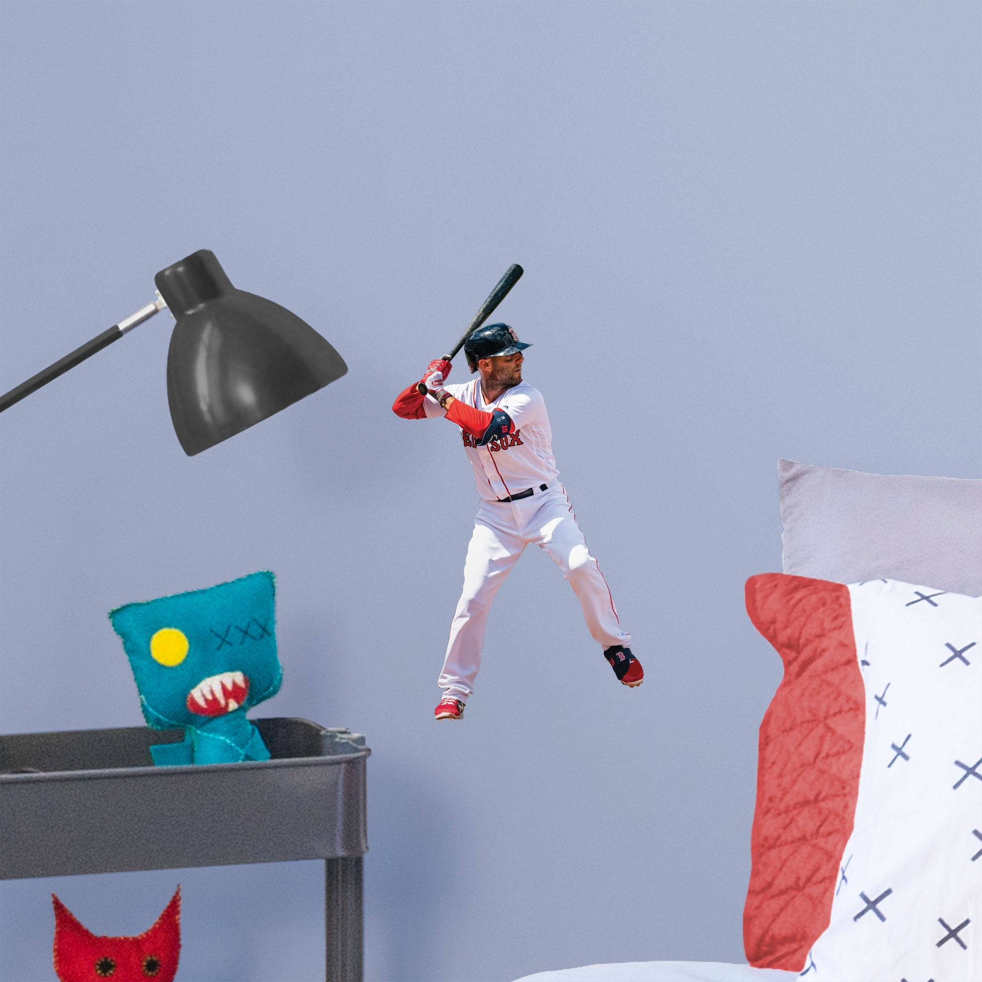 Dustin Pedroia for Boston Red Sox - Officially Licensed MLB Removable Wall Decal Large by Fathead | Vinyl
