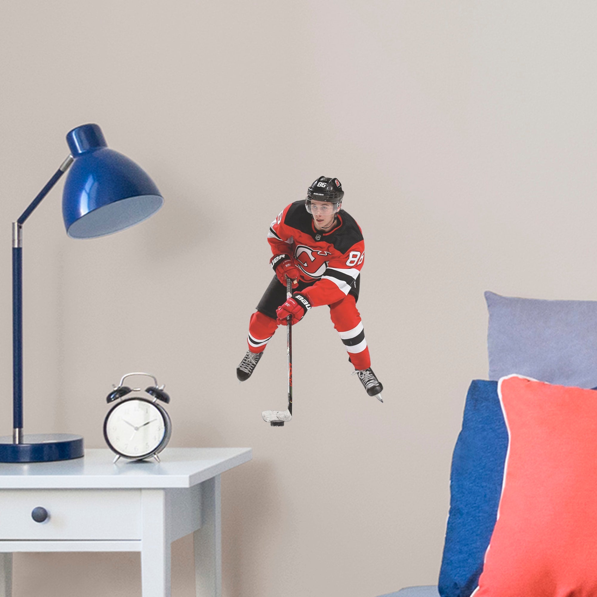 Jack Hughes for New Jersey Devils - Officially Licensed NHL Removable Wall Decal Large by Fathead | Vinyl