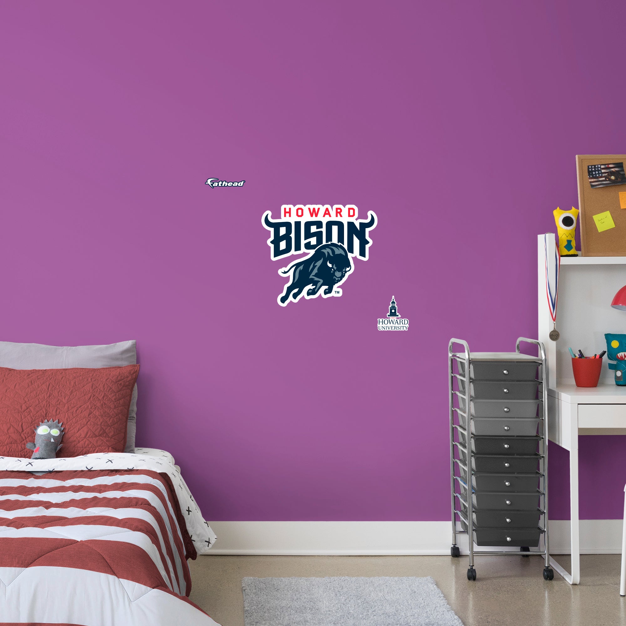 Howard University Logo - Officially Licensed NCAA Removable Wall Decal XL by Fathead | Vinyl