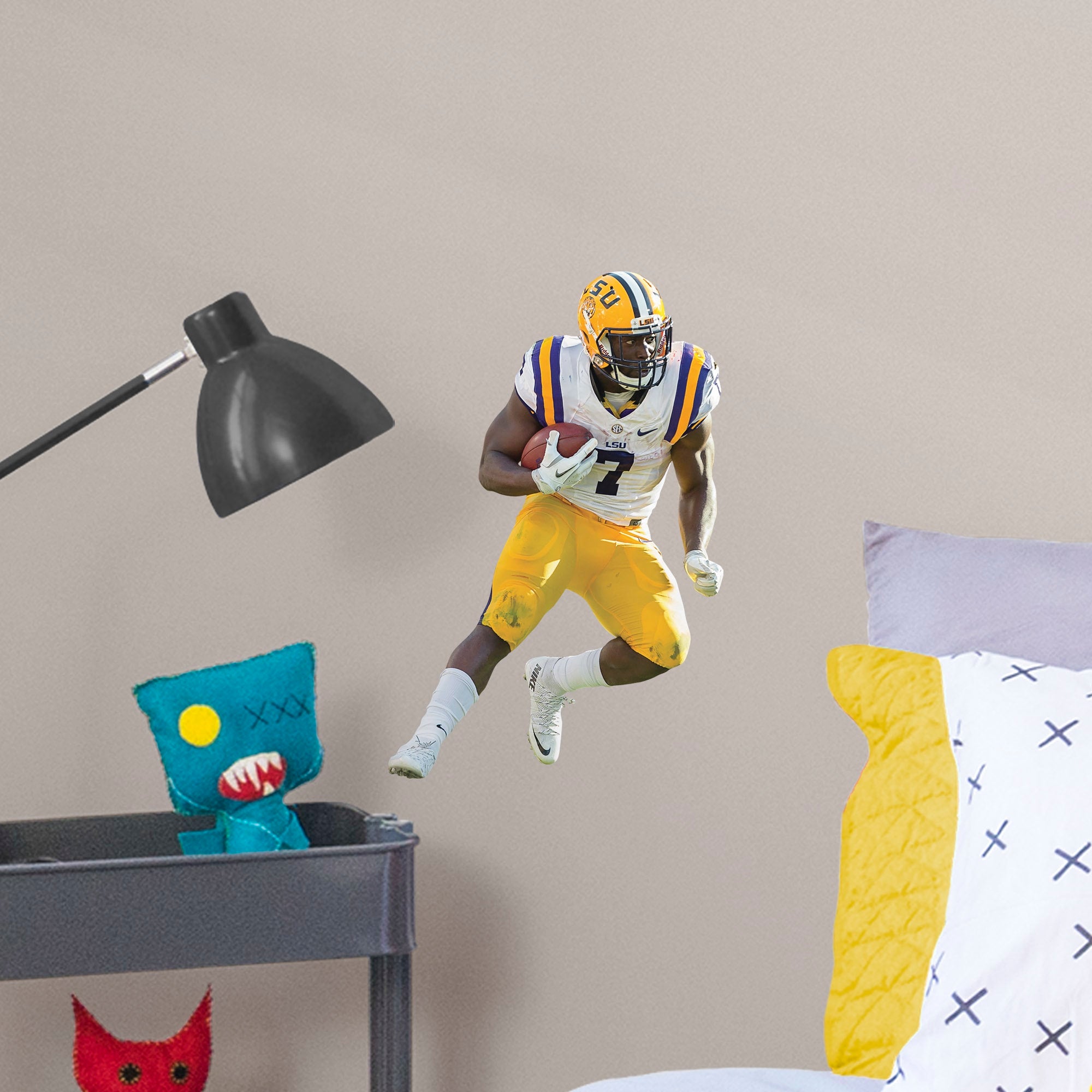 Leonard Fournette for LSU Tigers: LSU - Officially Licensed Removable Wall Decal Large by Fathead | Vinyl
