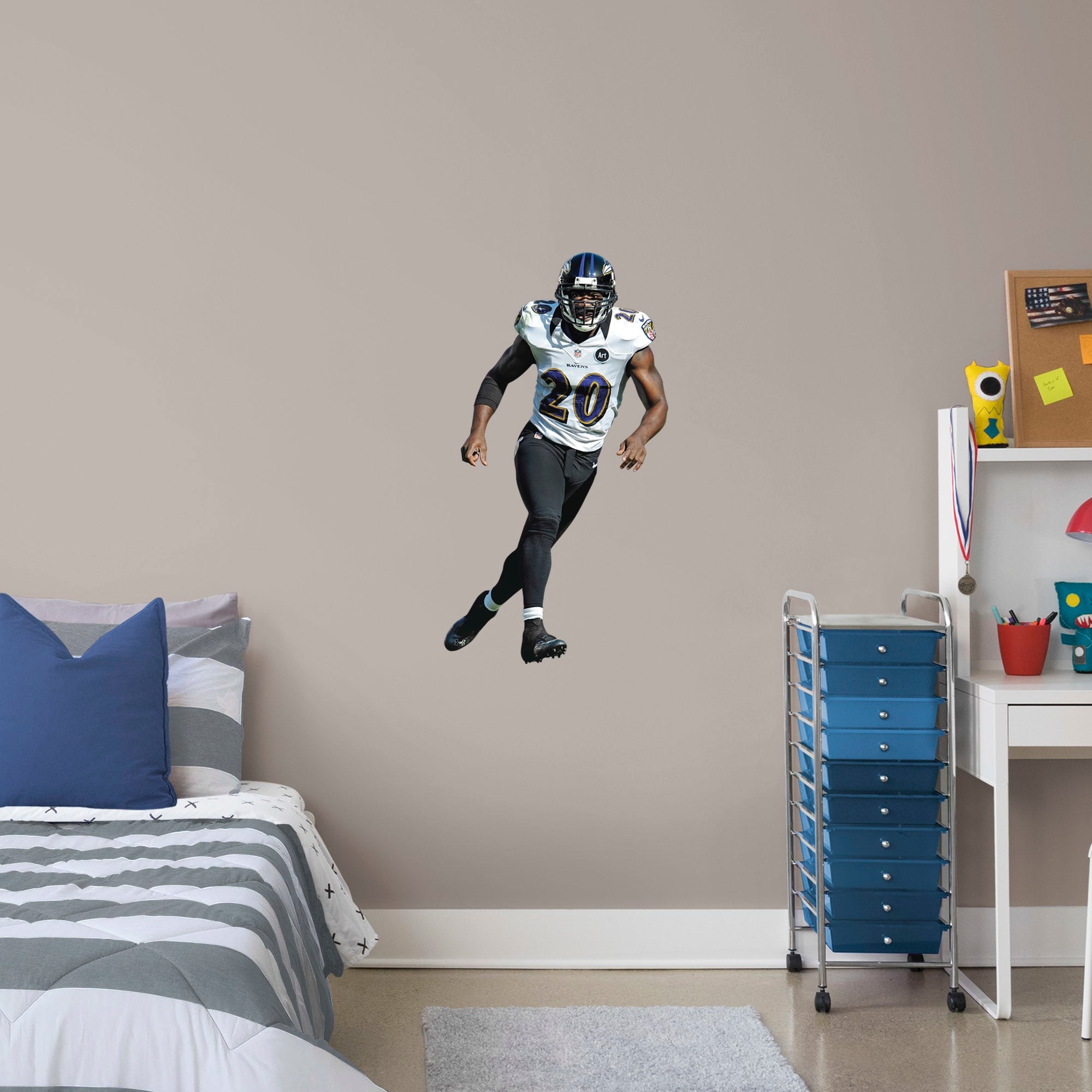 Ed Reed for Baltimore Ravens: Legend - Officially Licensed NFL Removable Wall Decal XL by Fathead | Vinyl