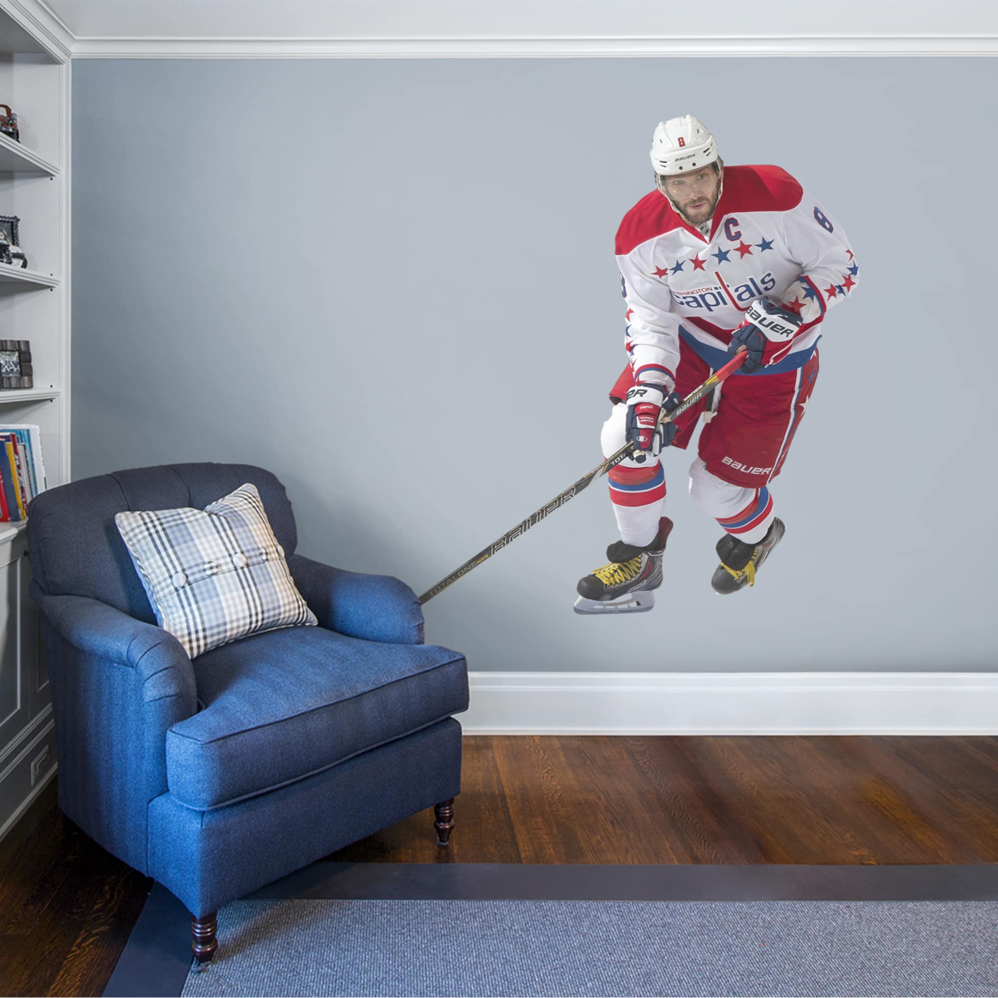 Alex Ovechkin for Washington Capitals: No. 8 - Officially Licensed NHL Removable Wall Decal Athlete Only (72"W x 72"H) by Fathea