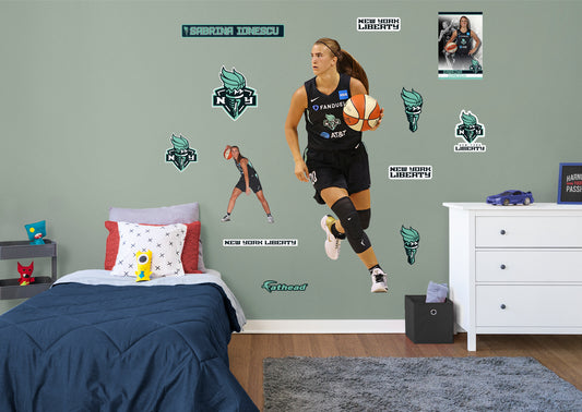 Golden State Warriors: Stephen Curry 2021 Black Jersey - NBA Removable Adhesive Wall Decal Life-Size Athlete +2 Wall Decals 34W x 78H