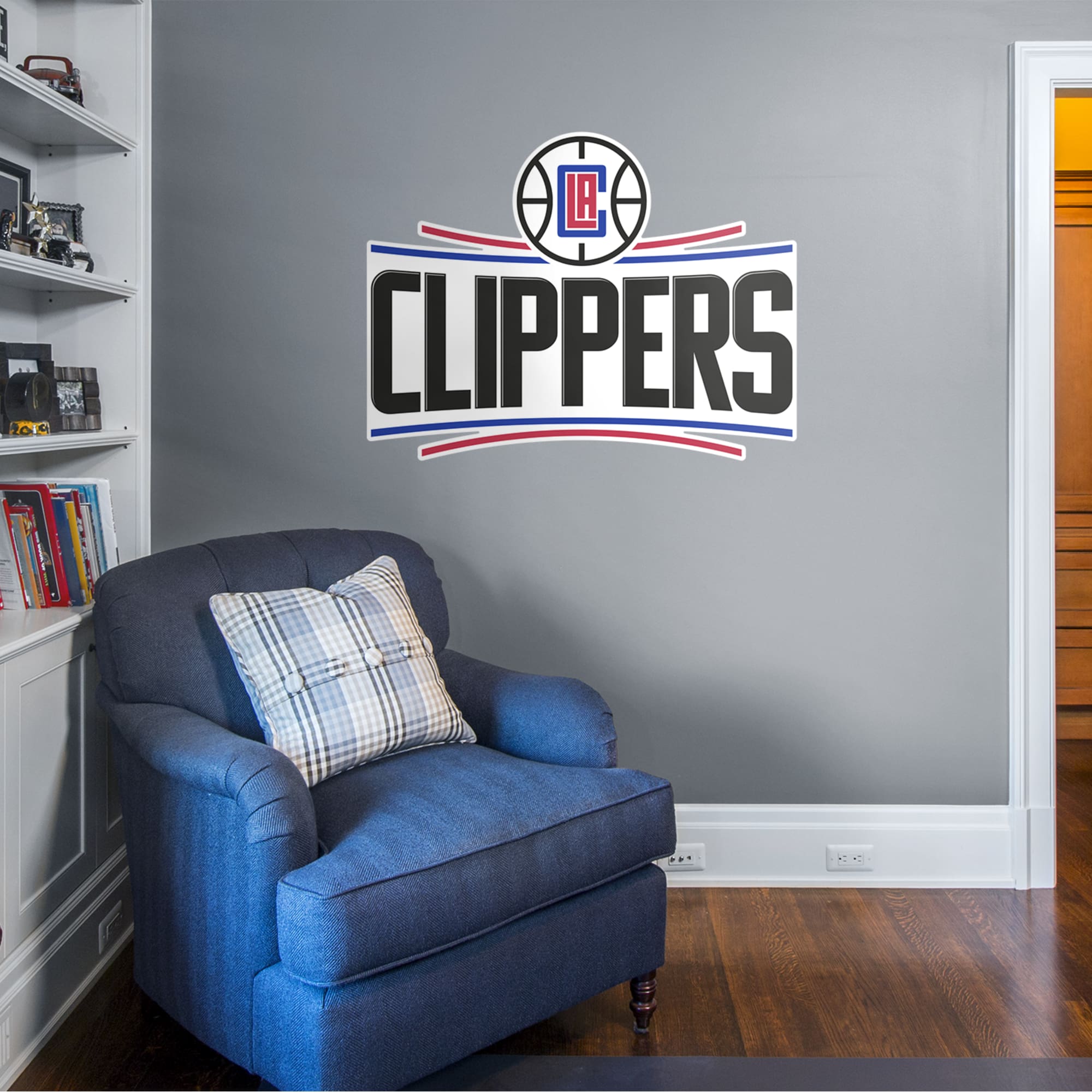 Los Angeles Clippers: Logo - Officially Licensed NBA Removable Wall Decal 44.0"W x 33.0"H by Fathead | Vinyl