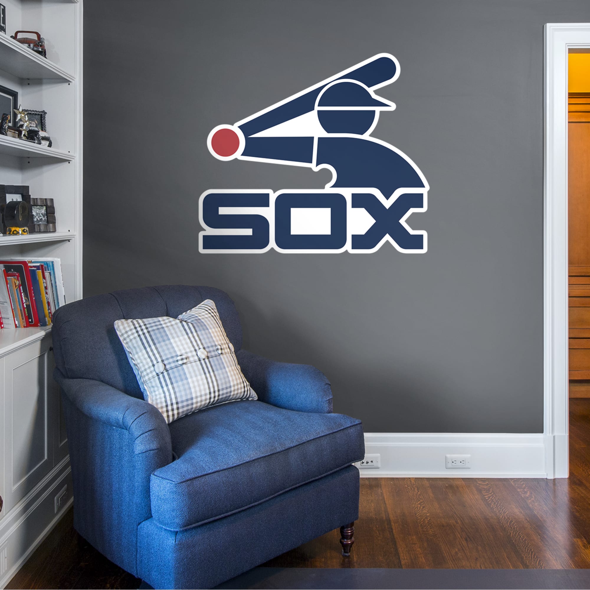 Chicago White Sox: Classic Logo - Officially Licensed MLB Removable Wall Decal Giant Logo (44"W x 39"H) by Fathead | Vinyl
