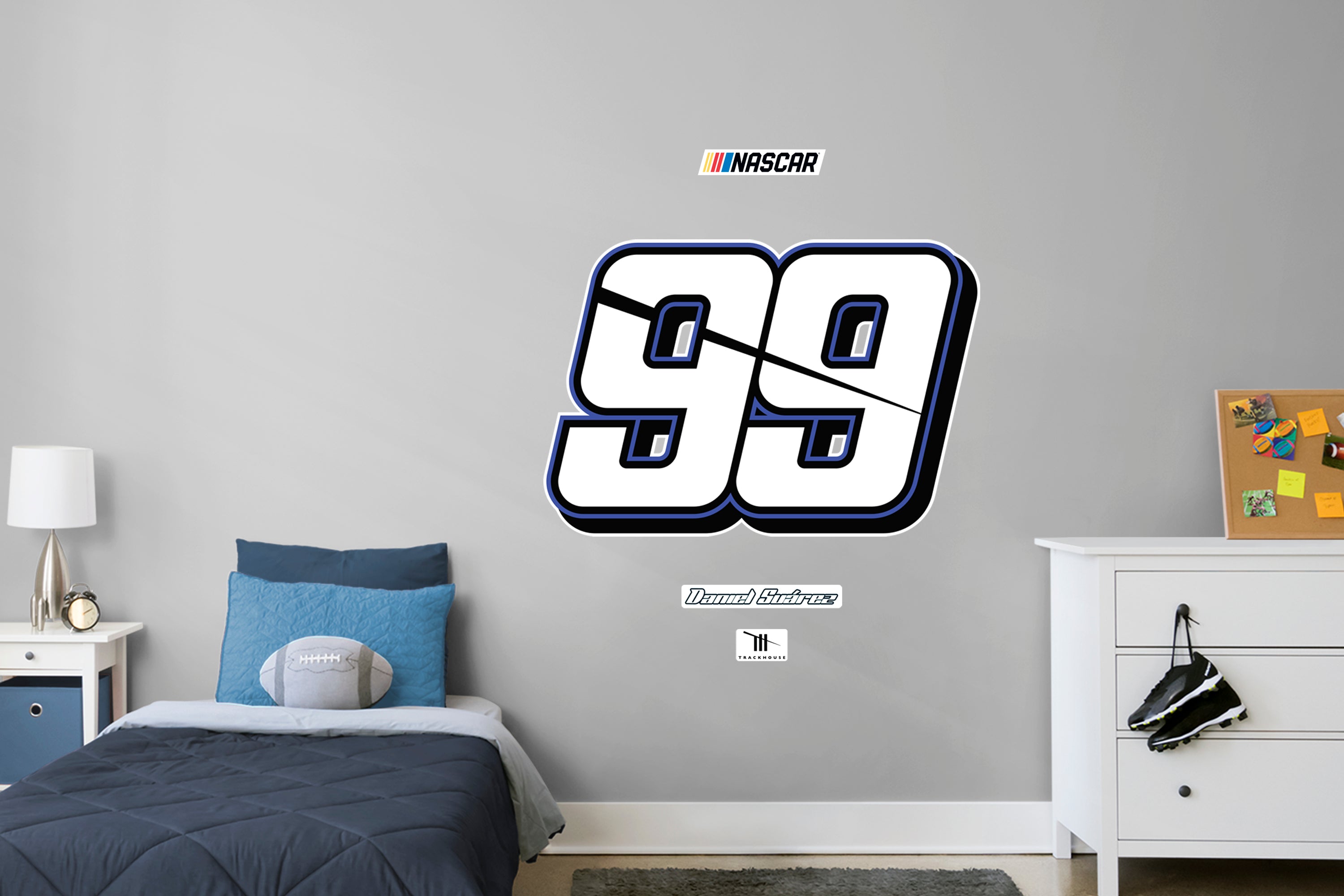 Daniel Suarez 2021 #99 Logo - Officially Licensed NASCAR Removable Wall Decal XL by Fathead | Vinyl