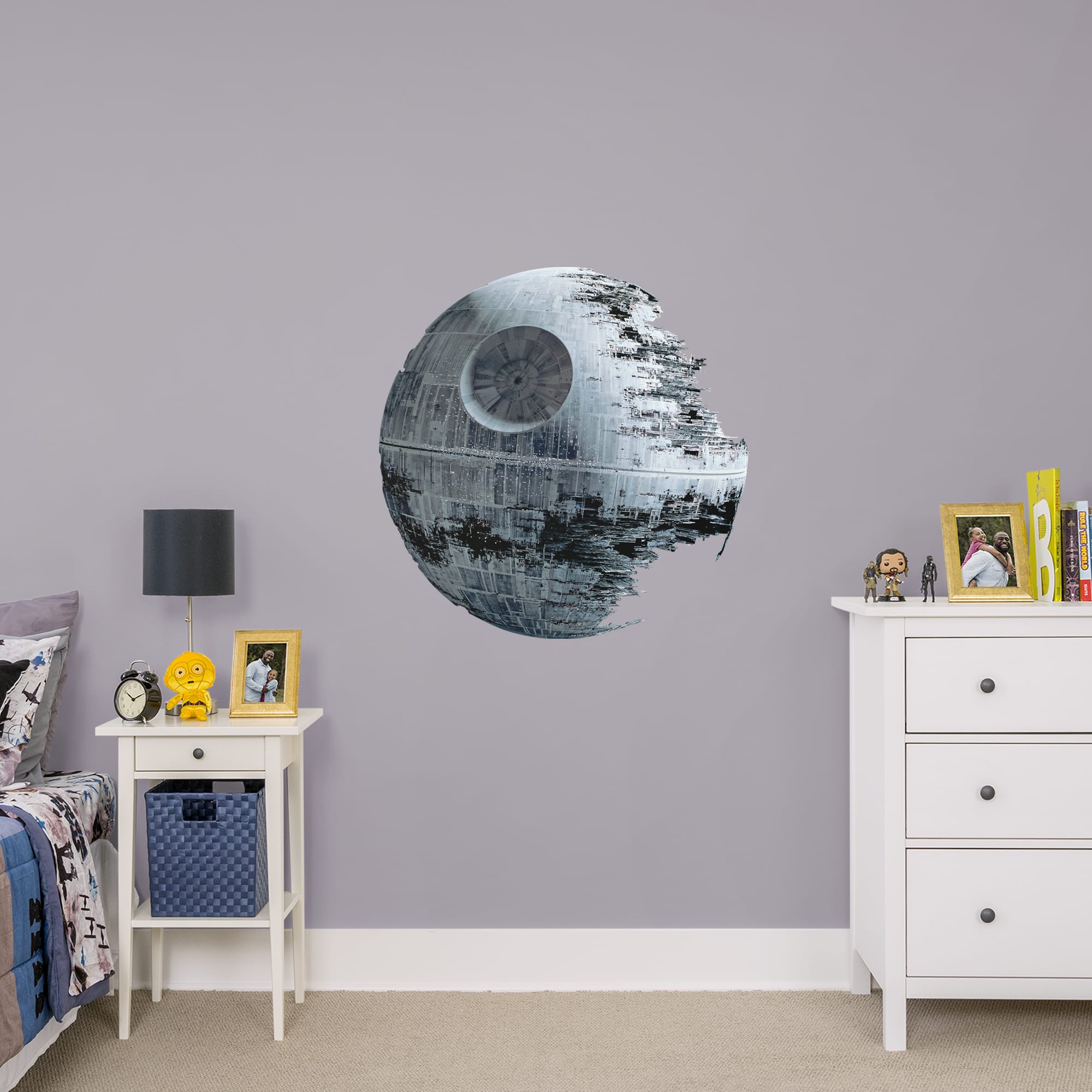 Death Star - Officially Licensed Removable Wall Decal Giant Ship + 1 Decal (40"W x 40"H) by Fathead | Vinyl