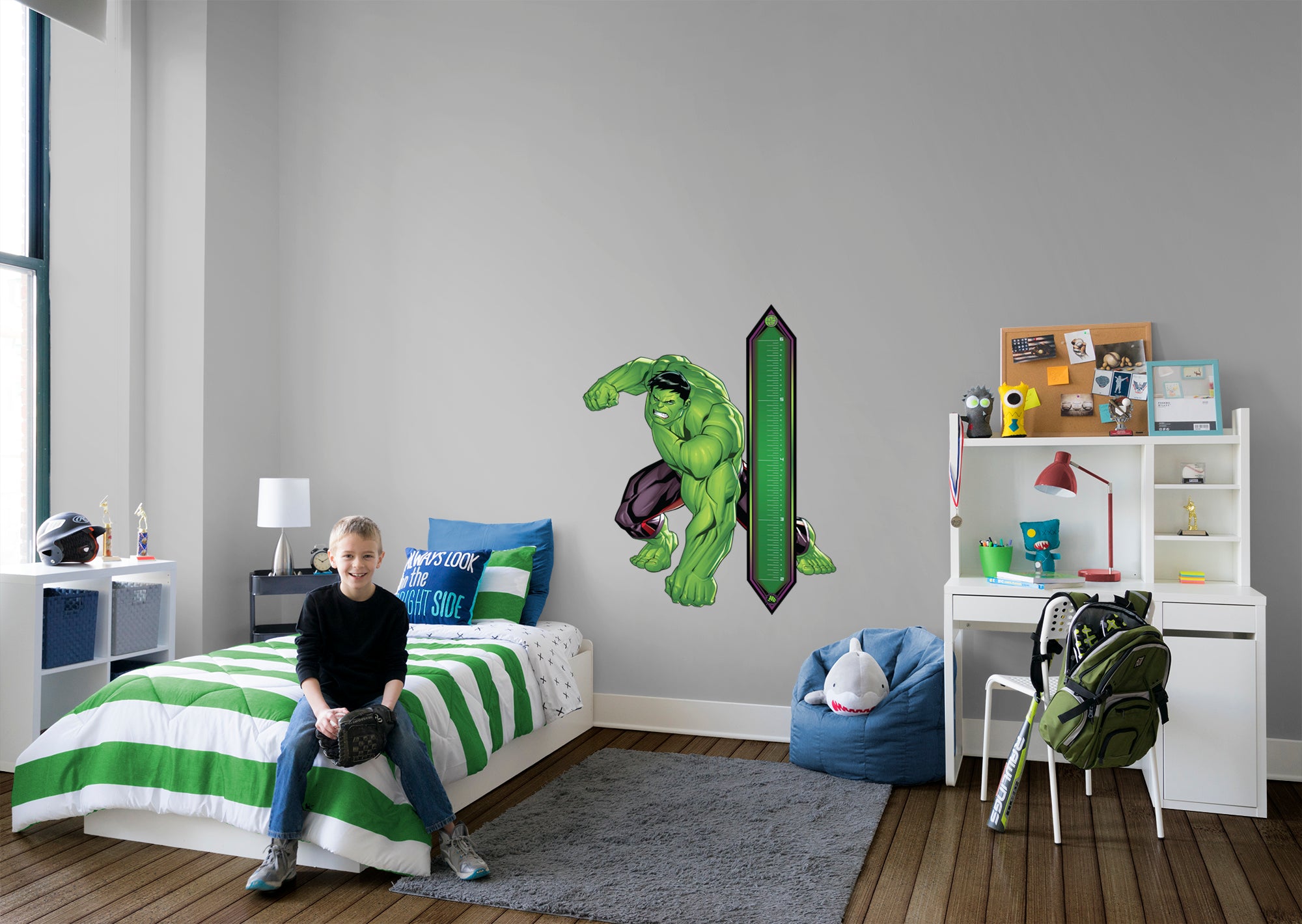Incredible Hulk Growth Chart - Officially Licensed Marvel Removable Wall Decal by Fathead | Vinyl