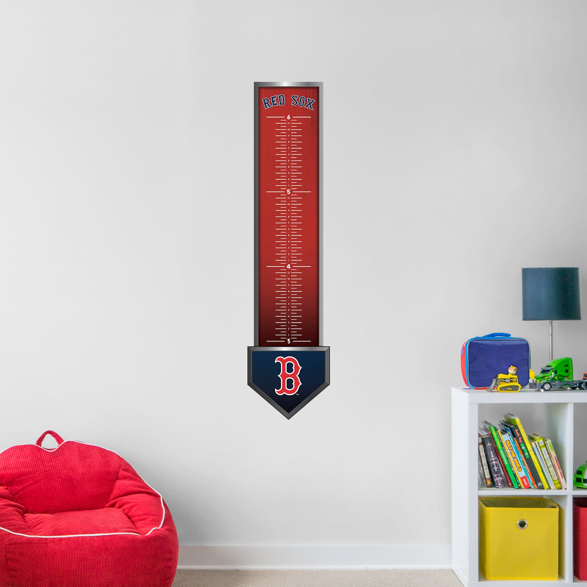 Boston Red Sox: Growth Chart - Officially Licensed MLB Removable Wall Graphic 13.0"W x 54.0"H by Fathead | Vinyl