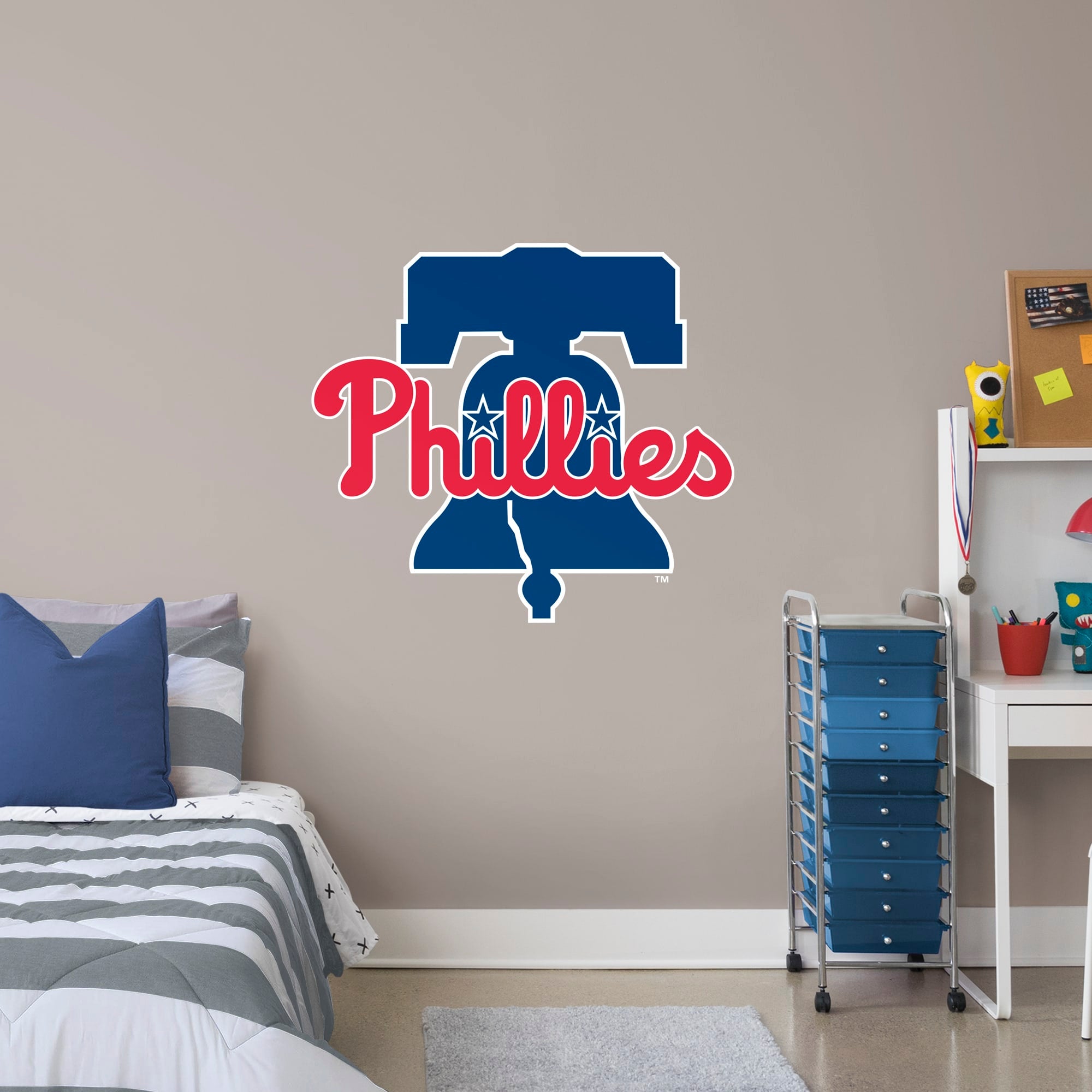 Philadelphia Phillies: Logo - Officially Licensed MLB Removable Wall Decal Giant Logo (43"W x 39"H) by Fathead | Vinyl