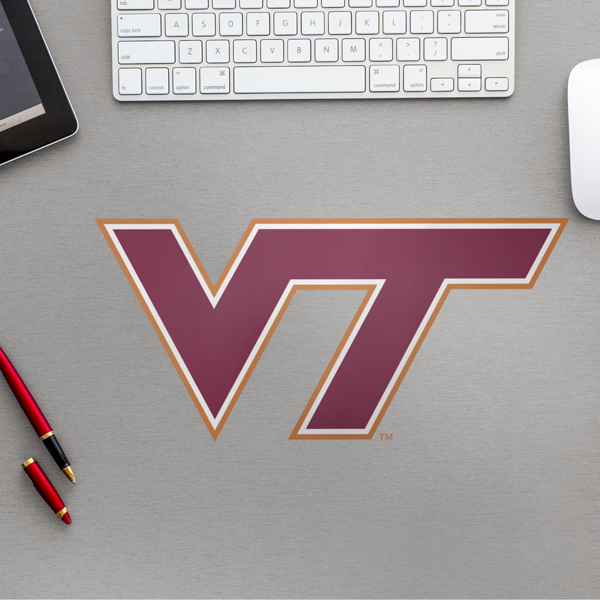 Virginia Tech Hokies: Logo - Officially Licensed Removable Wall Decal 14.0"W x 6.5"H by Fathead | Vinyl