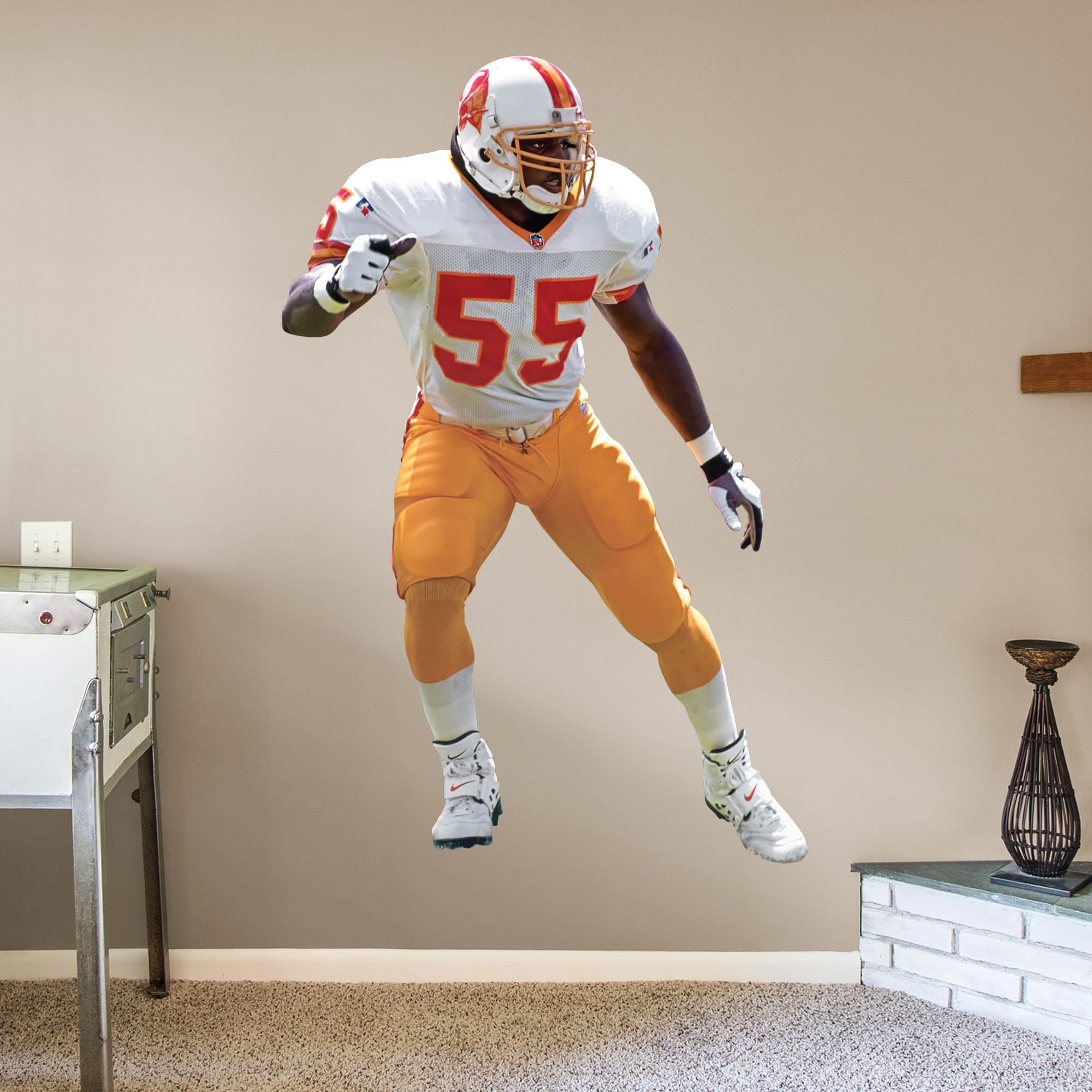 Derrick Brooks for Tampa Bay Buccaneers: Legend - Officially Licensed NFL Removable Wall Decal Life-Size Athlete + 2 Decals (51"