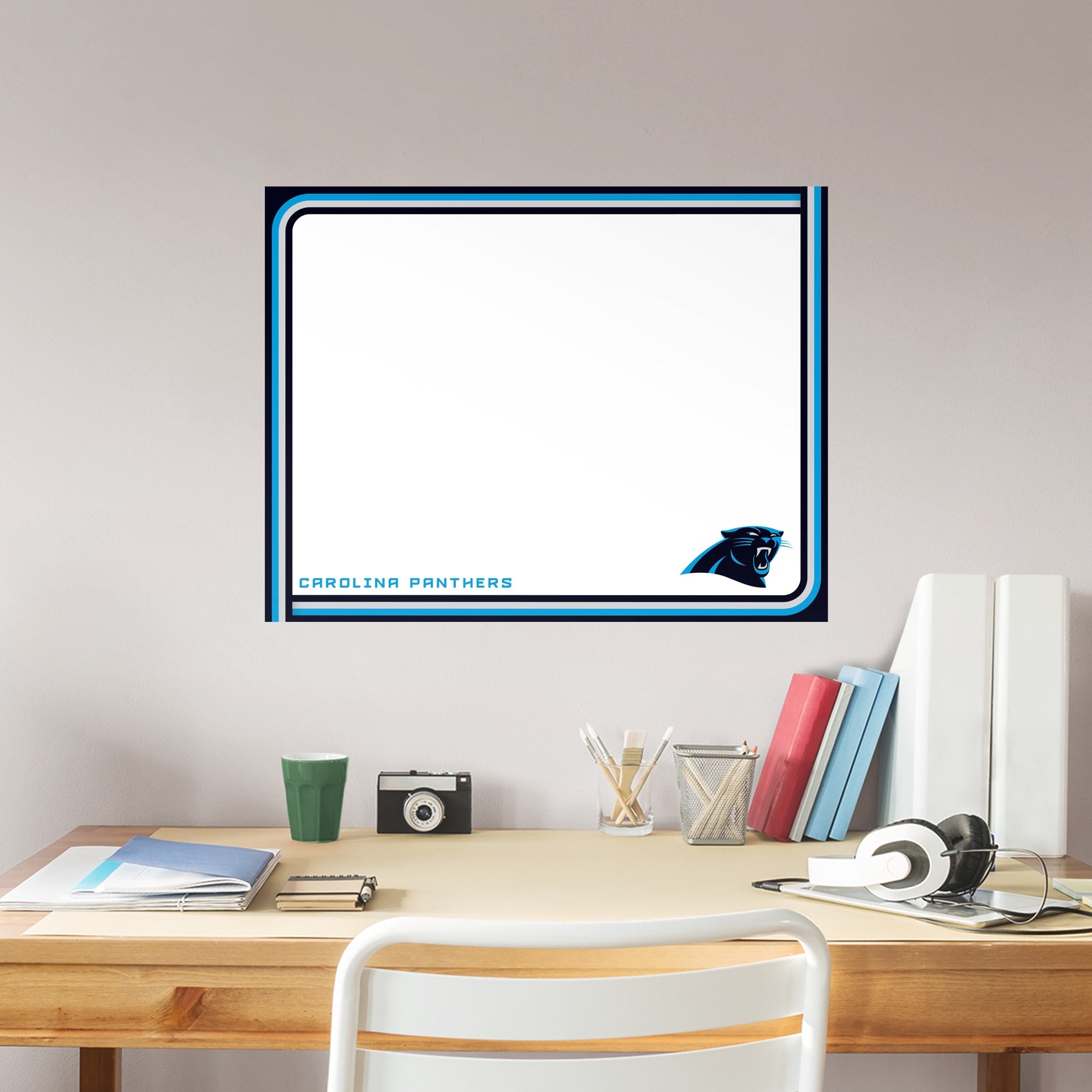 Carolina Panthers: Dry Erase Whiteboard - Officially Licensed NFL Removable Wall Decal XL by Fathead | Vinyl