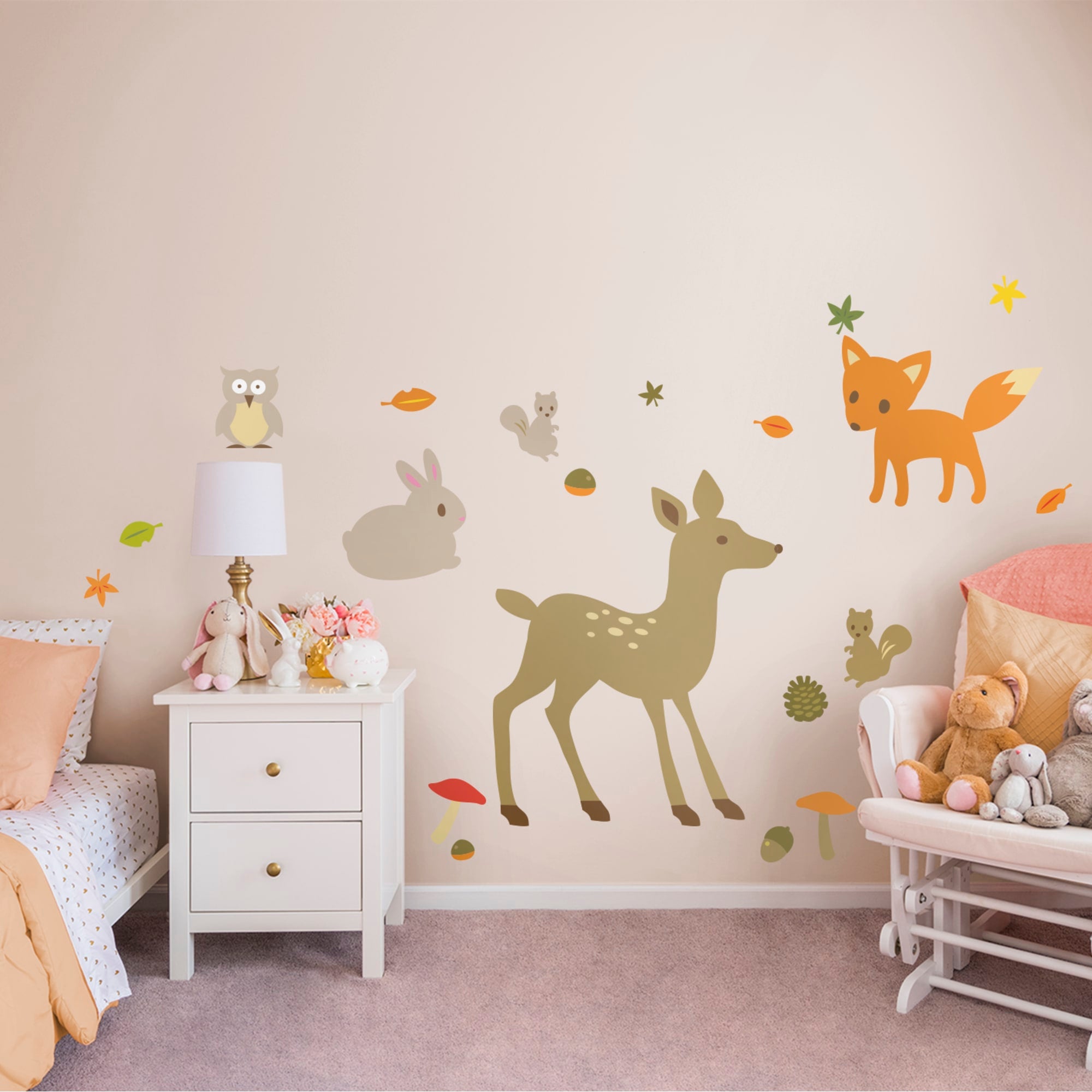 Nursery: Woodland Theme Collection - Removable Wall Decals 52.0"W x 39.5"H by Fathead | Vinyl