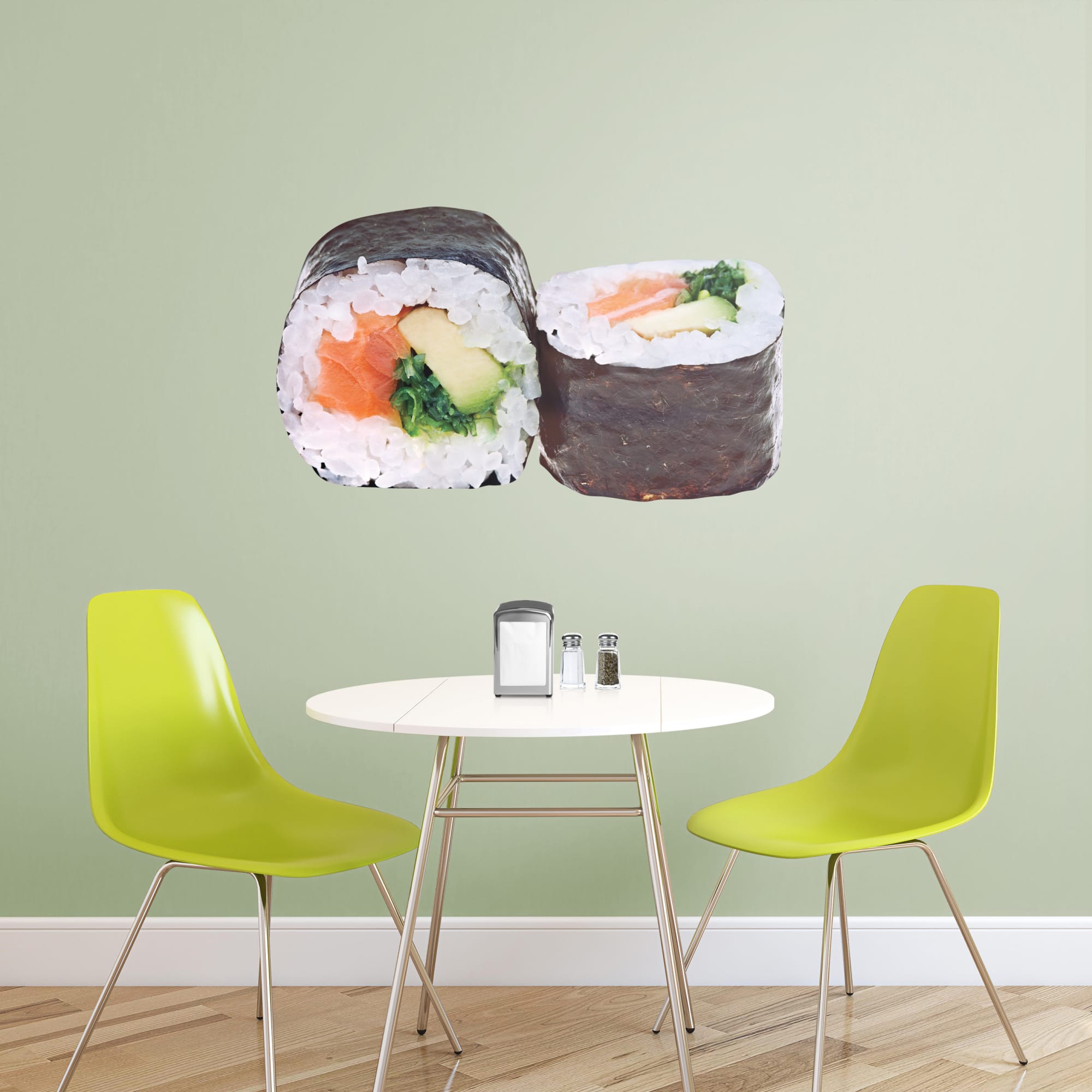 Sushi Roll - Removable Vinyl Decal Giant Sushi Roll + 2 Decals (50"W x 27"H) by Fathead