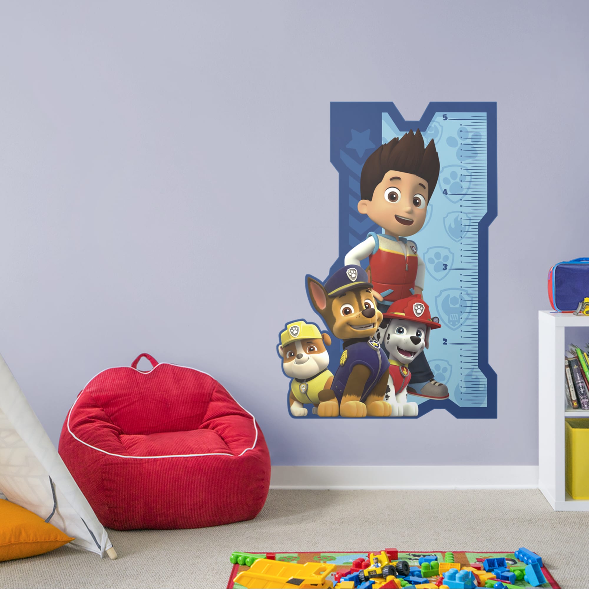 PAW Patrol: Growth Chart - Officially Licensed Removable Wall Decal 36.0"W x 51.0"H by Fathead | Vinyl