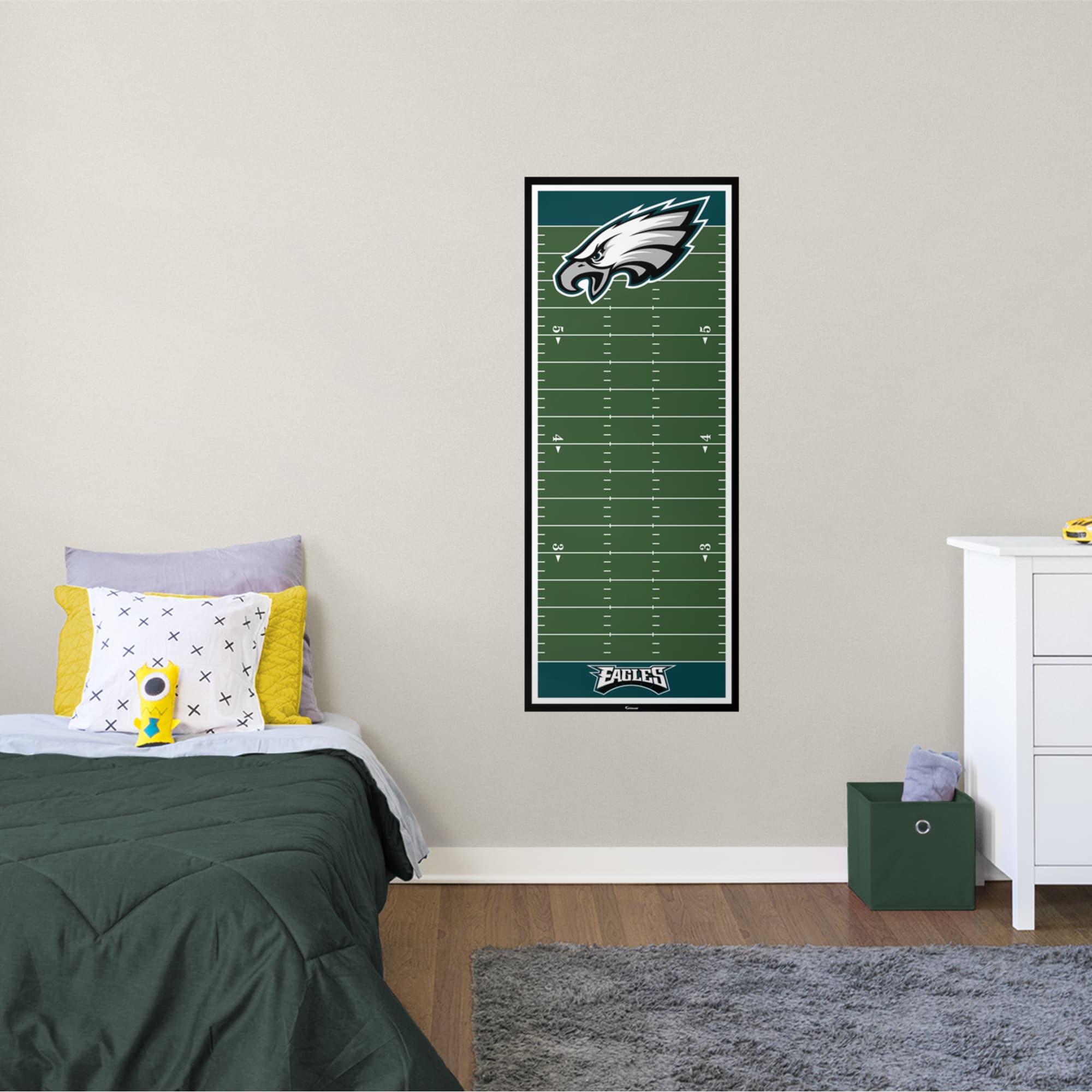 Philadelphia Eagles: Growth Chart - Officially Licensed NFL Removable Wall Graphic 24"W x 59"H by Fathead | Vinyl