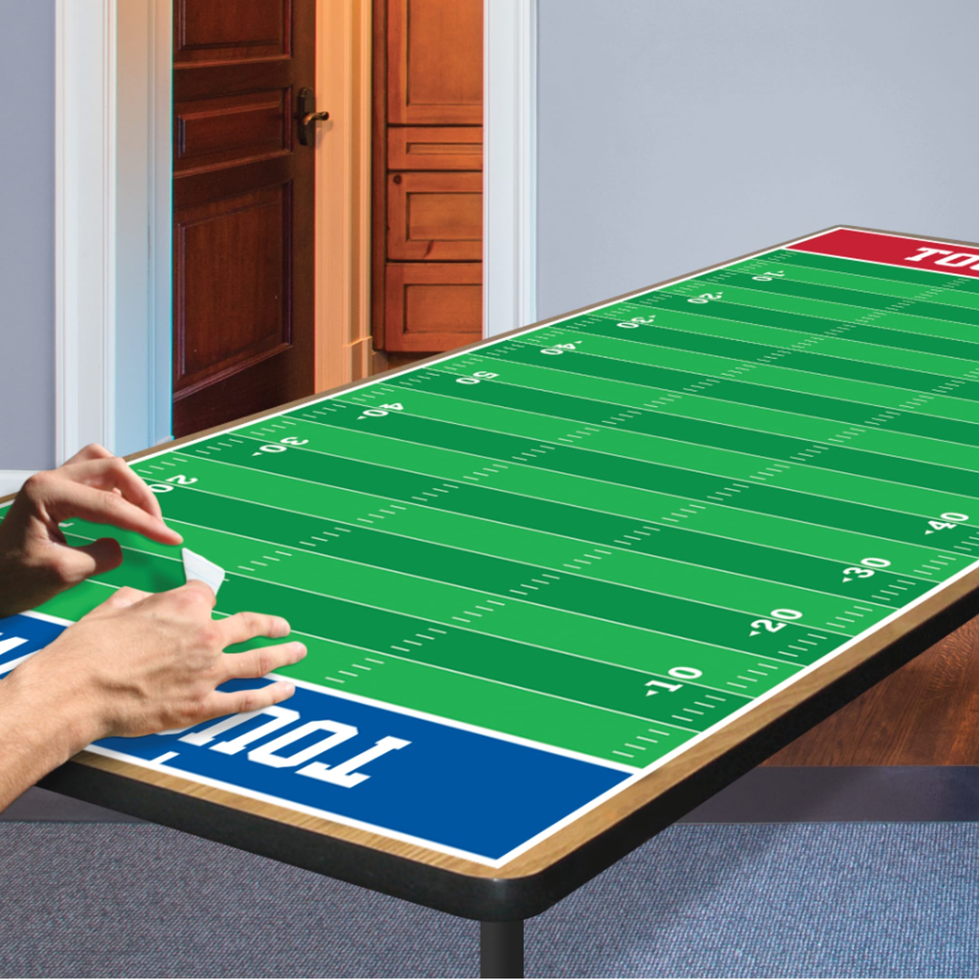 Tabletop Paper Football Field - Removable Dry Erase Vinyl Decal 48.0"W x 23.5"H by Fathead