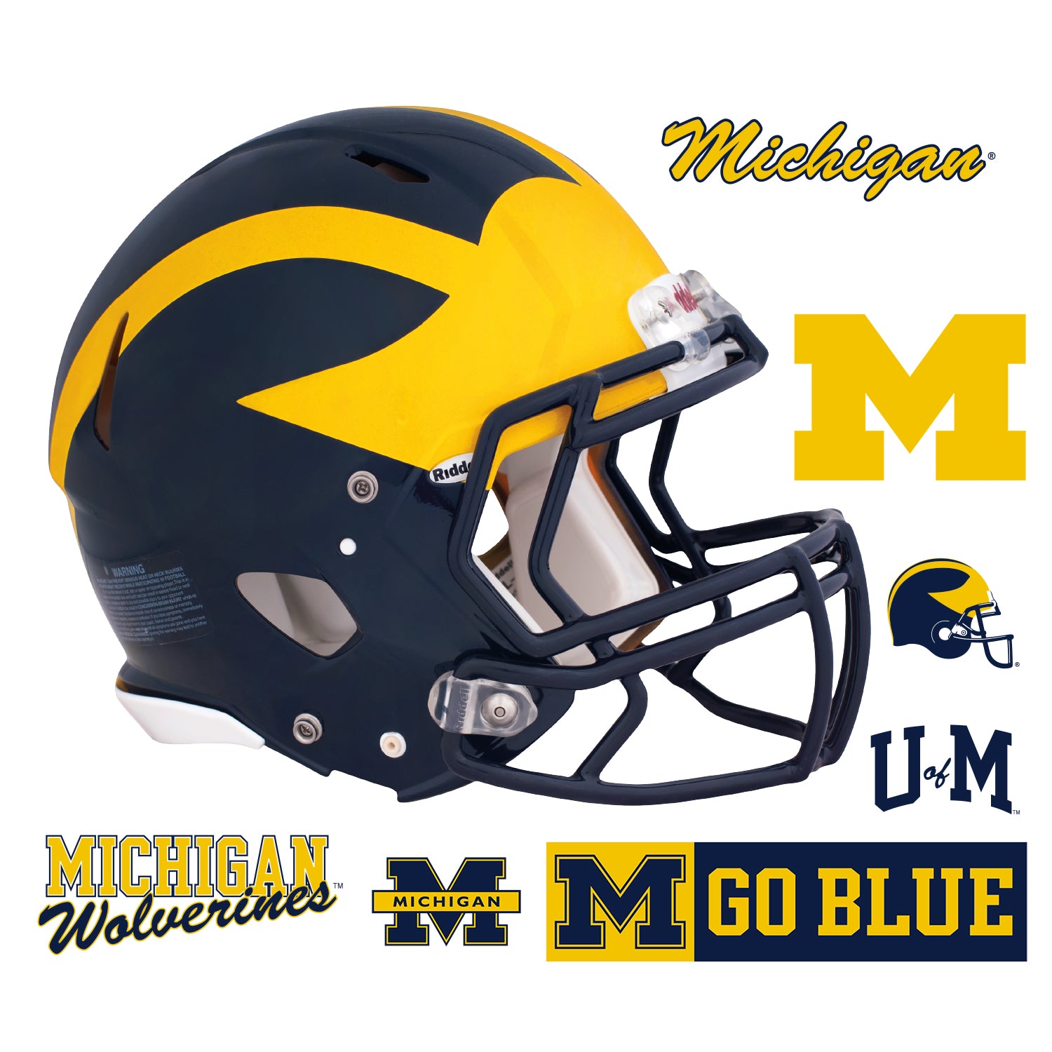 michigan wolverines football helmets