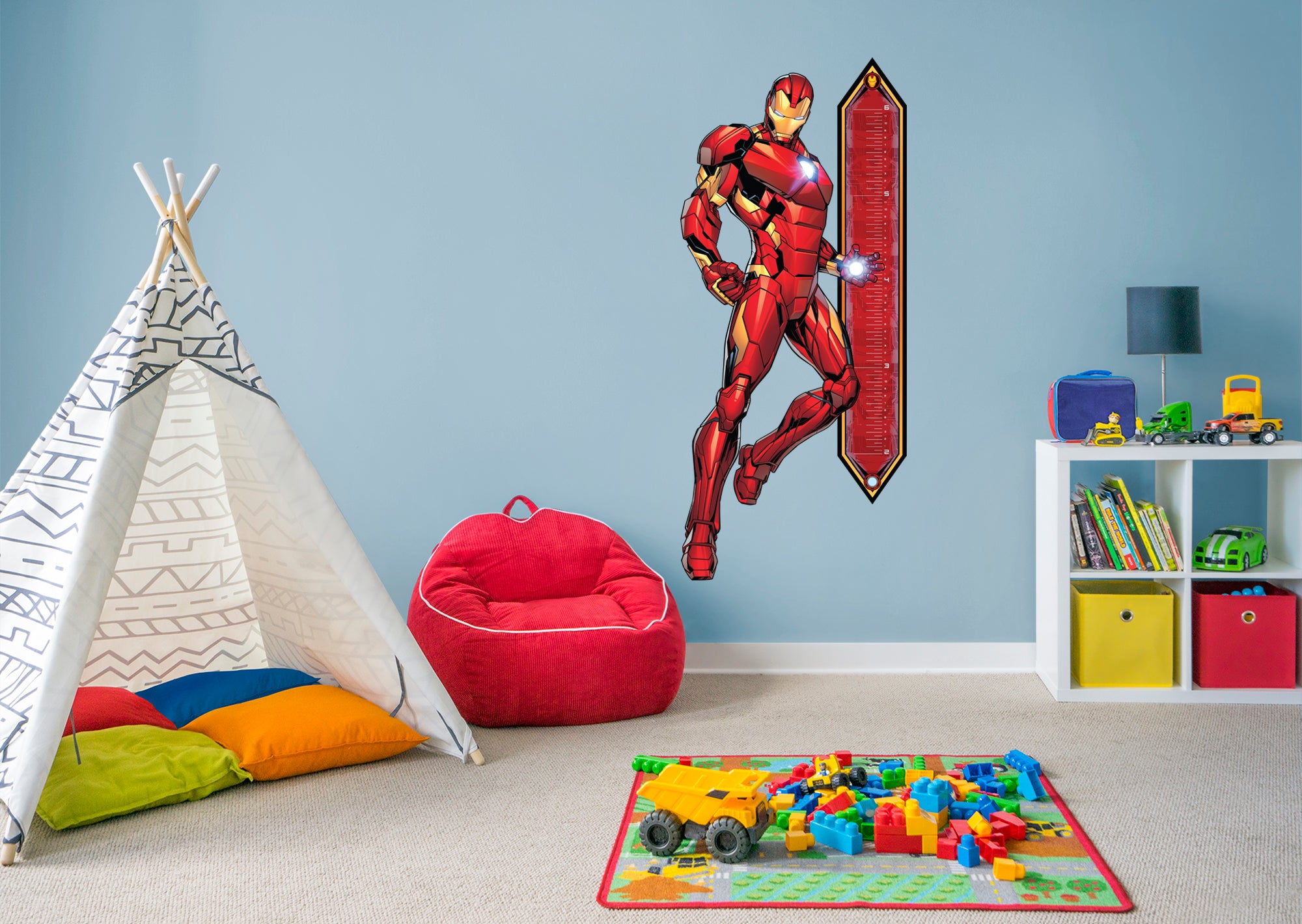 Iron Man Growth Chart - Officially Licensed Marvel Removable Wall Decal by Fathead | Vinyl