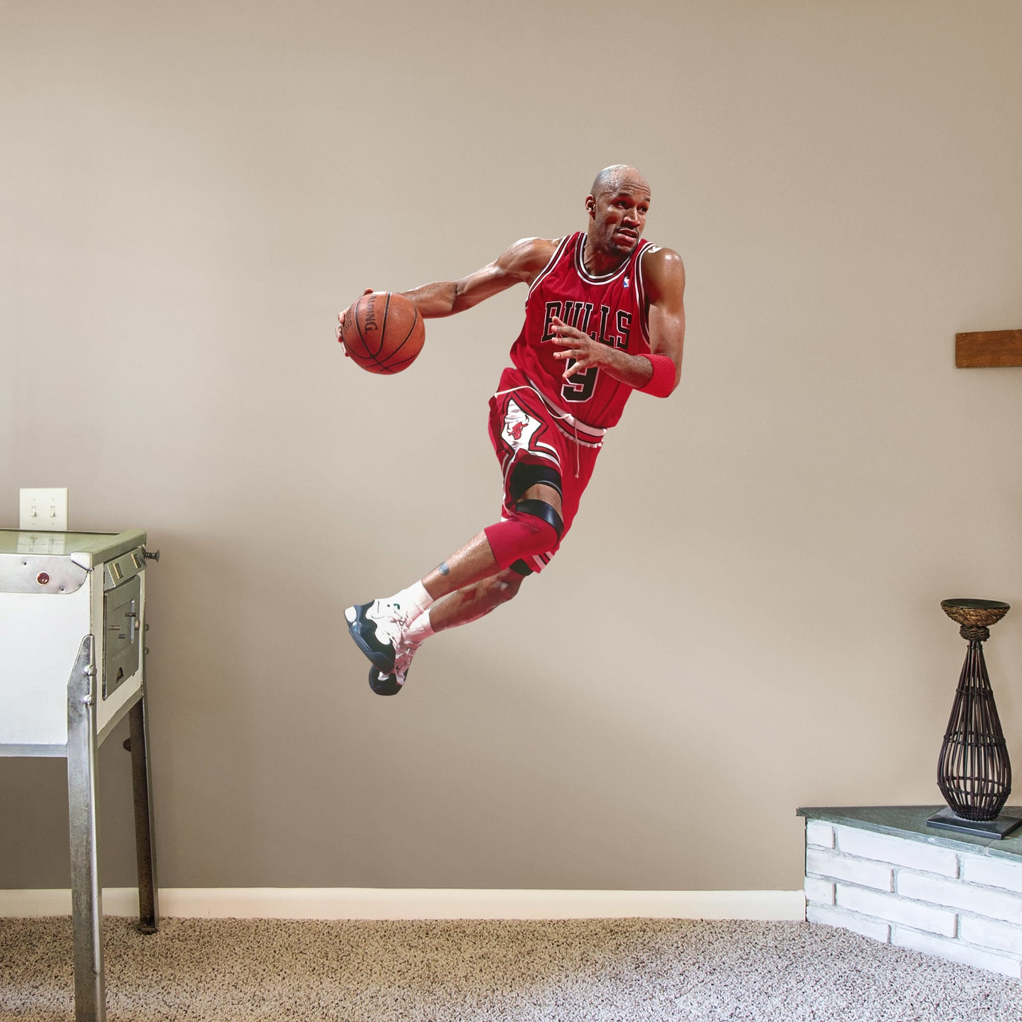 Ron Harper for Chicago Bulls - Officially Licensed NBA Removable Wall Decal Giant Athlete + 2 Decals (25"W x 51"H) by Fathead |