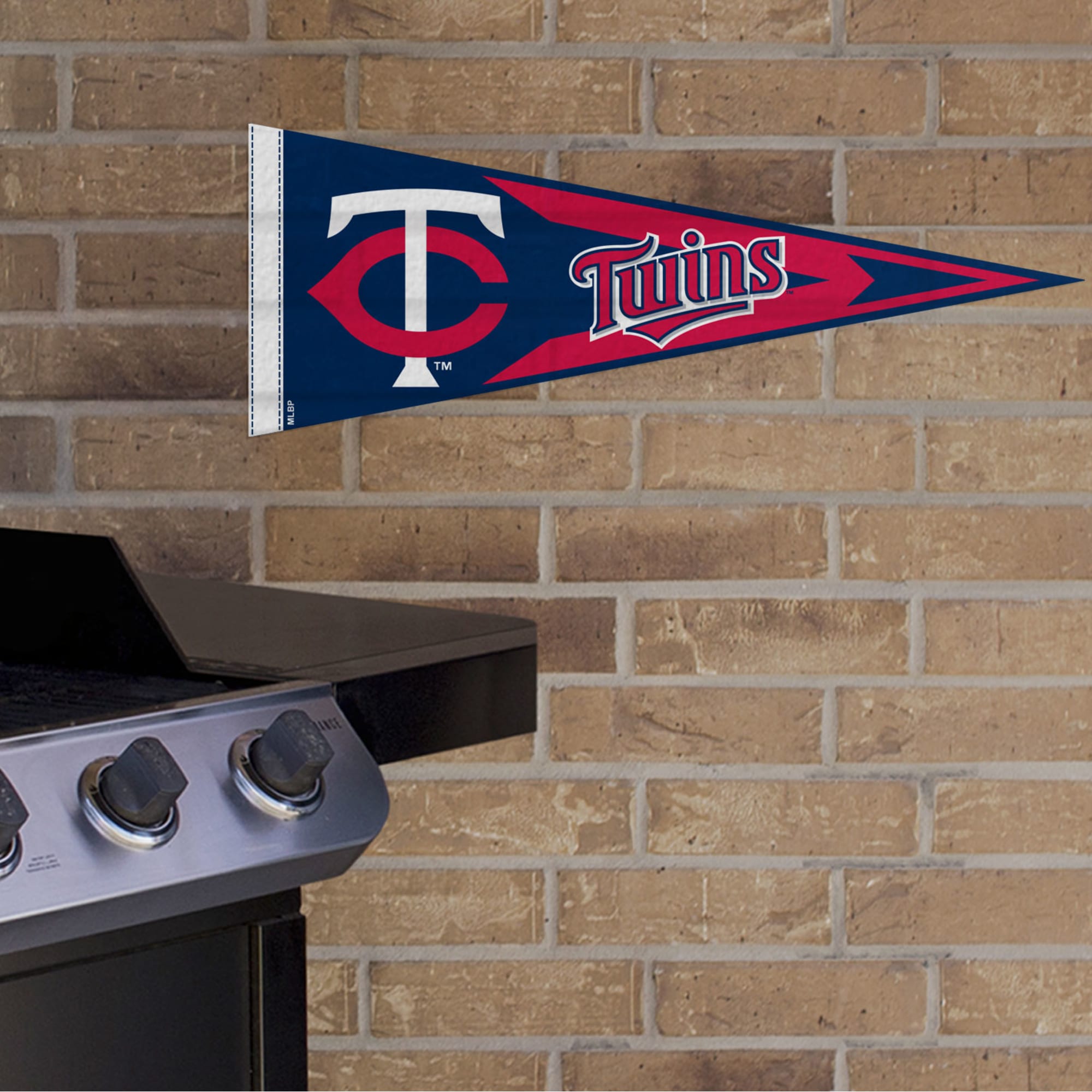 Minnesota Twins: Pennant - Officially Licensed MLB Outdoor Graphic 24.0"W x 9.0"H by Fathead | Wood/Aluminum